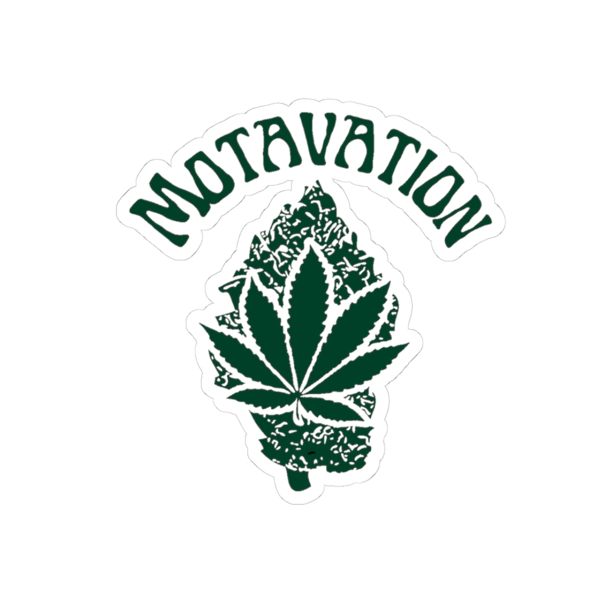 Sticker | Motavation Marijuana Leaf and Bud Design