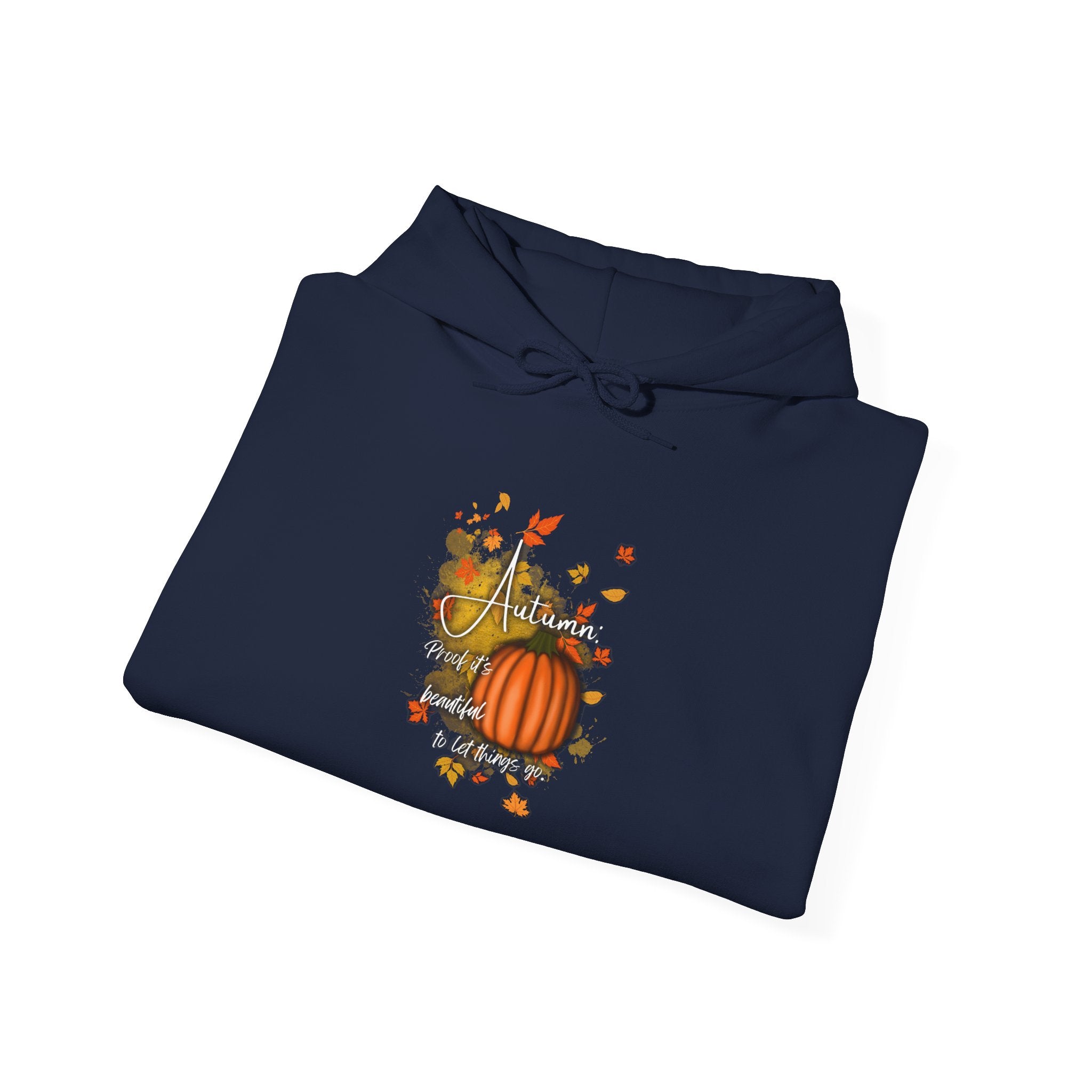 Autumn Pumpkin Sweatshirt - Cozy Fall Hoodie, Unisex Hooded Sweatshirt, Perfect for Halloween, Thanksgiving, Gift for Him and Her