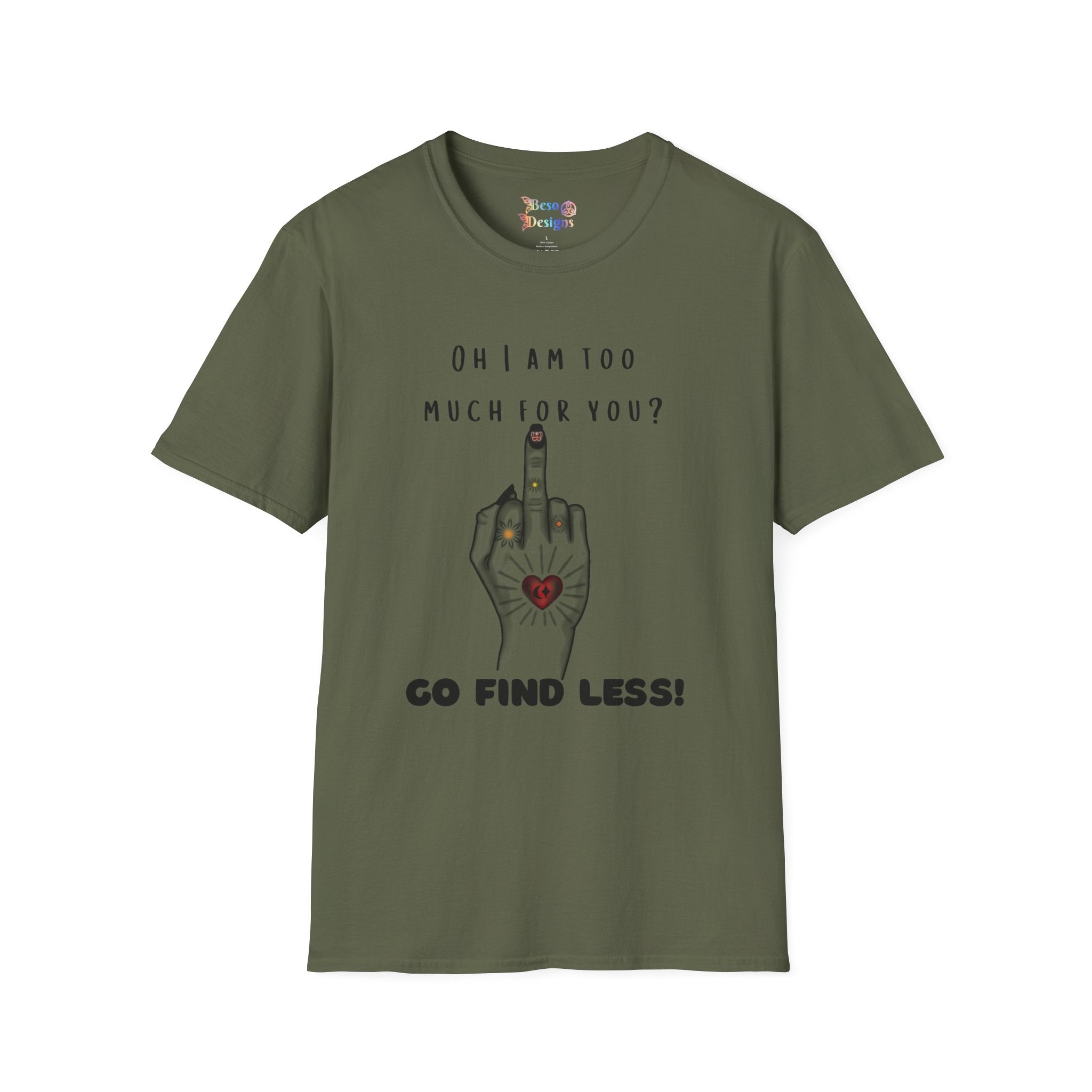 Graphic T-Shirt Middle Finger Tattoo Design
