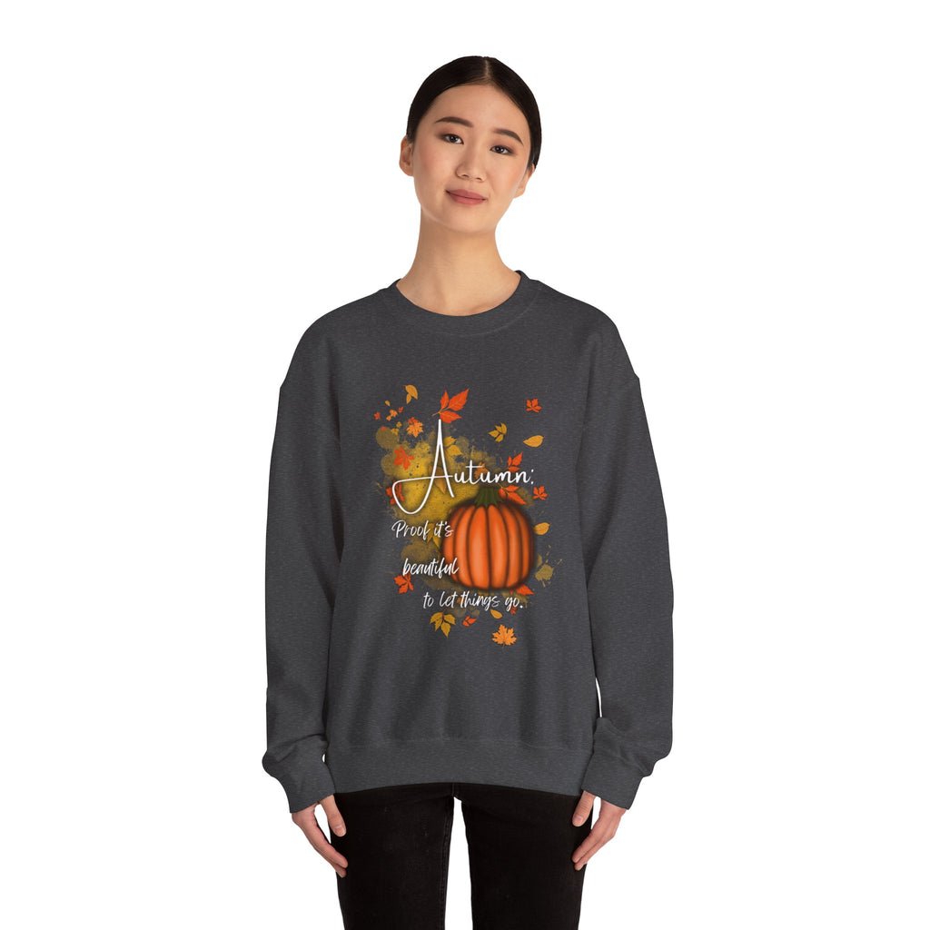 Autumn Vibes Crewneck Sweatshirt - Fall Fashion, Pumpkin Sweatshirt, Cozy Sweater for Thanksgiving, Seasonal Apparel, Autumn Gift
