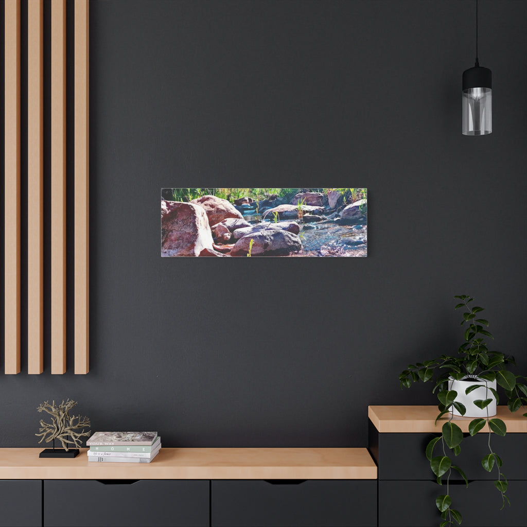 White Water Stream Art Canvas