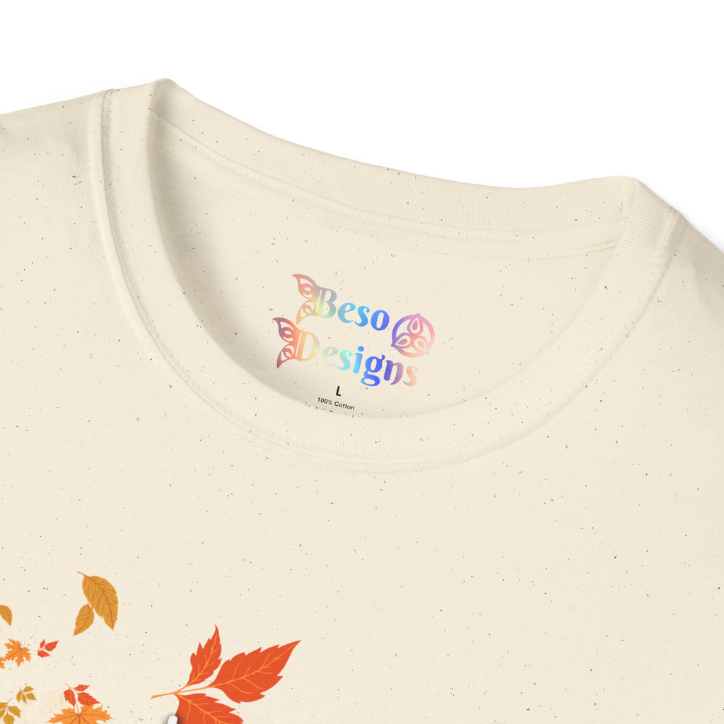 Autumn Vibes Unisex Softstyle T-Shirt, Fall Shirt, Pumpkin Tee, Seasonal Apparel, Comfortable Casual Wear, Perfect for Autumn Celebrations