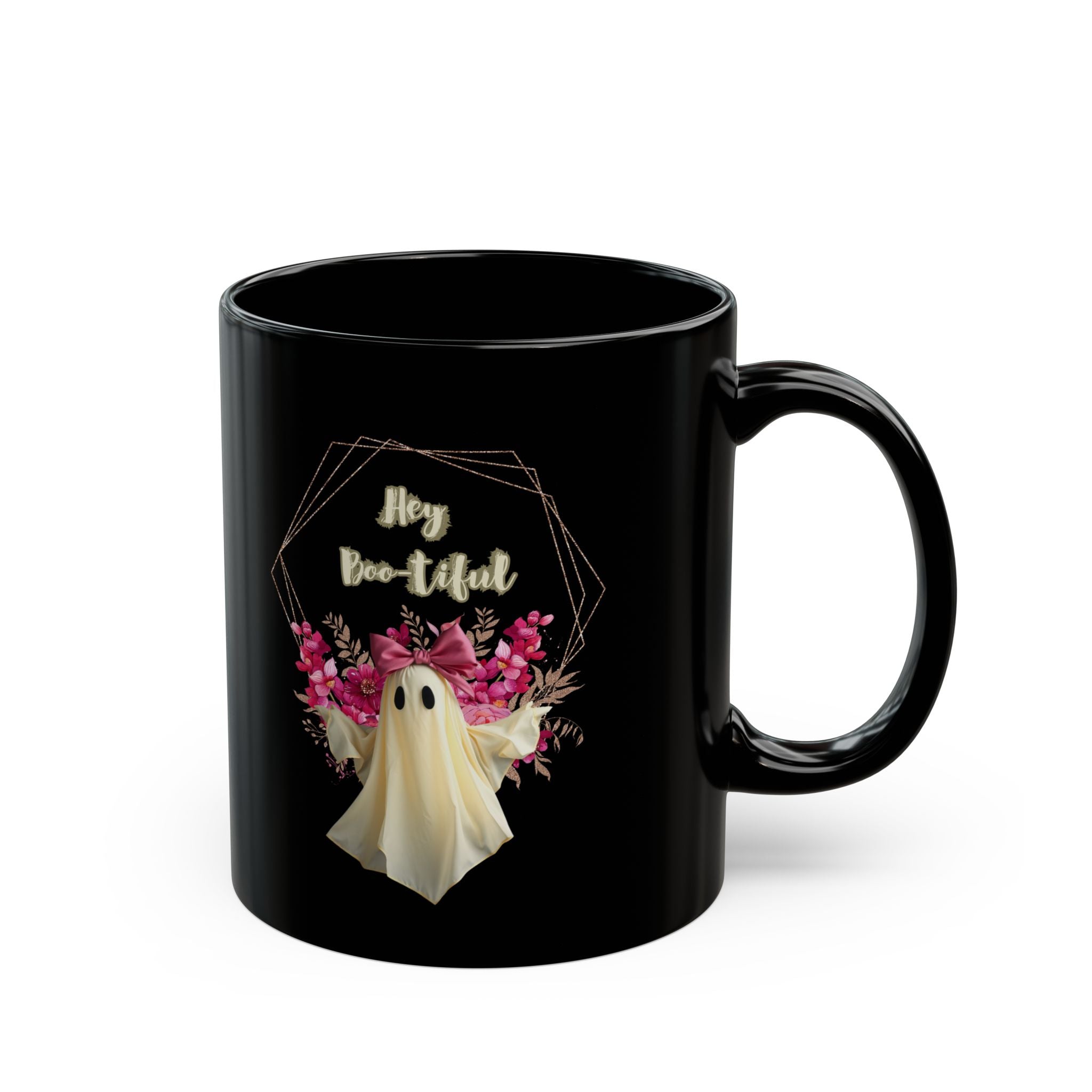 Ghostly Wedding Mug – Spooky Decor for Halloween, Bridal Showers, and Weddings, Funny Gift for Ghost Lovers, Hey Boo-tiful Coffee Cup