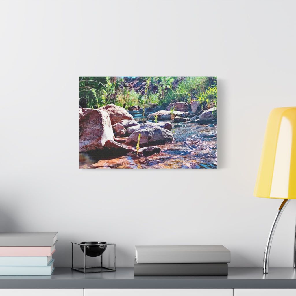 White Water Stream Art Canvas
