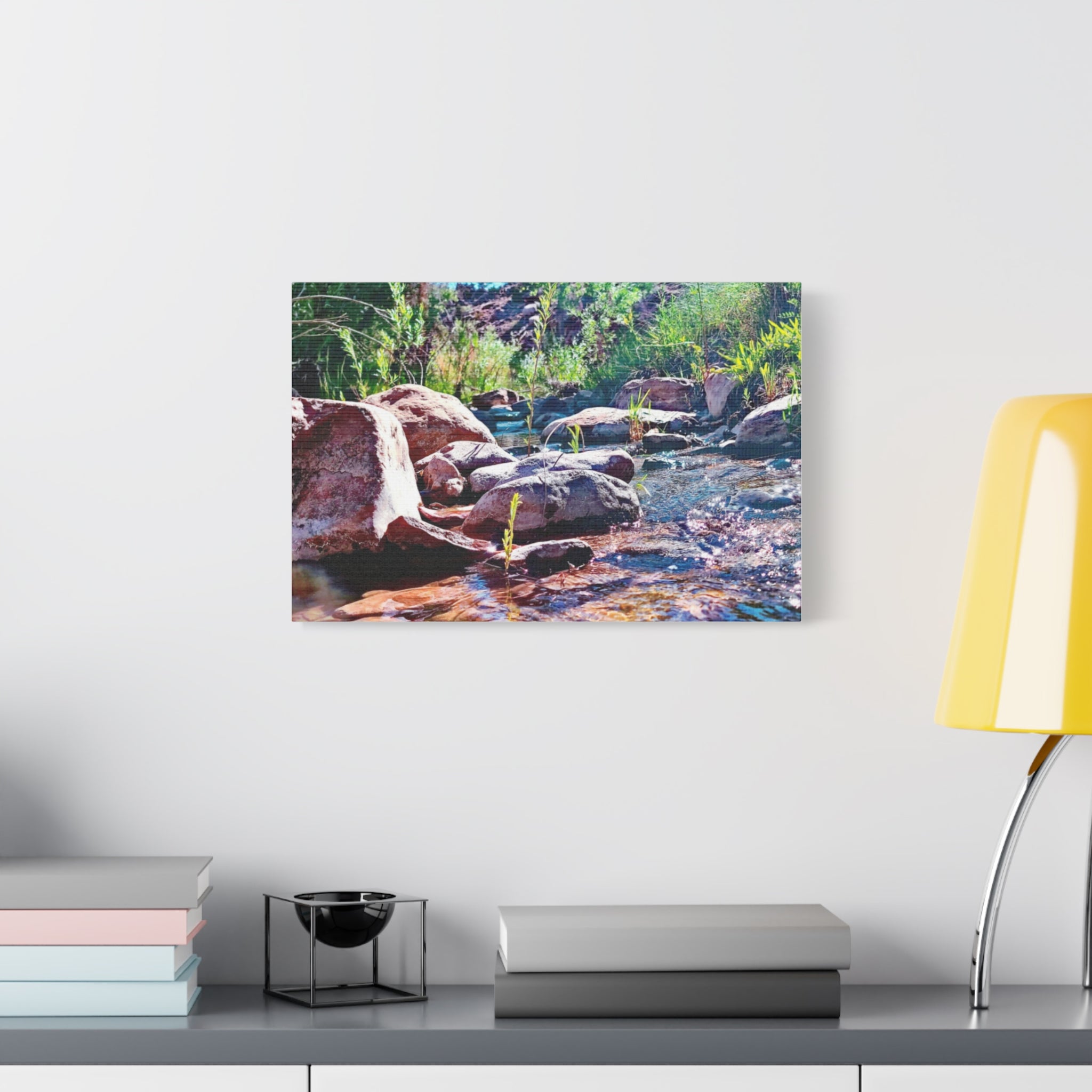 White Water Stream Art Canvas