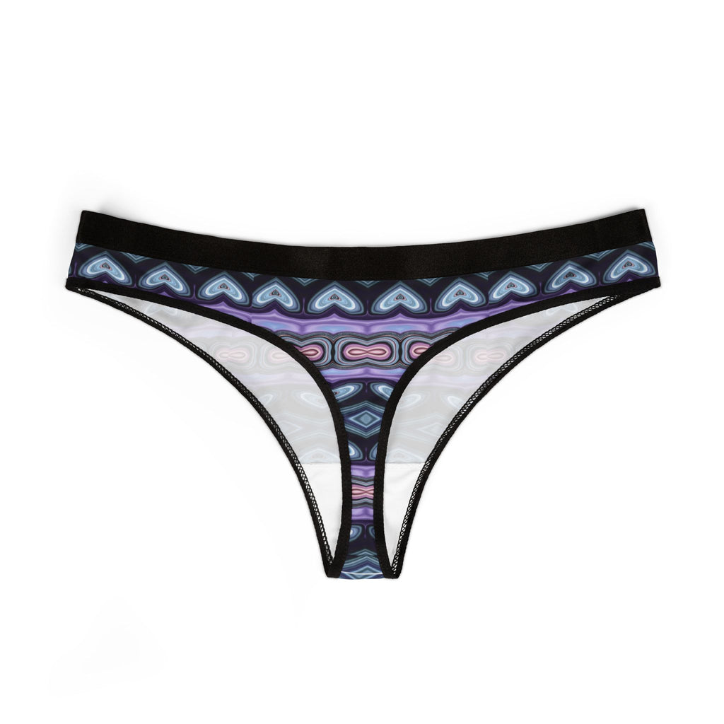 Colorful Heart Pattern Women's Thongs, AOP Panties, Cute Underwear, Lingerie Gift, Valentine's Day Intimates, Comfortable Everyday Wear
