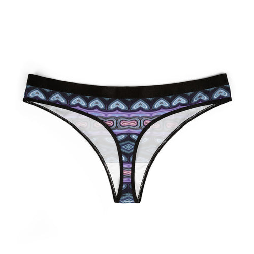 Colorful Heart Pattern Women's Thongs, AOP Panties, Cute Underwear, Lingerie Gift, Valentine's Day Intimates, Comfortable Everyday Wear