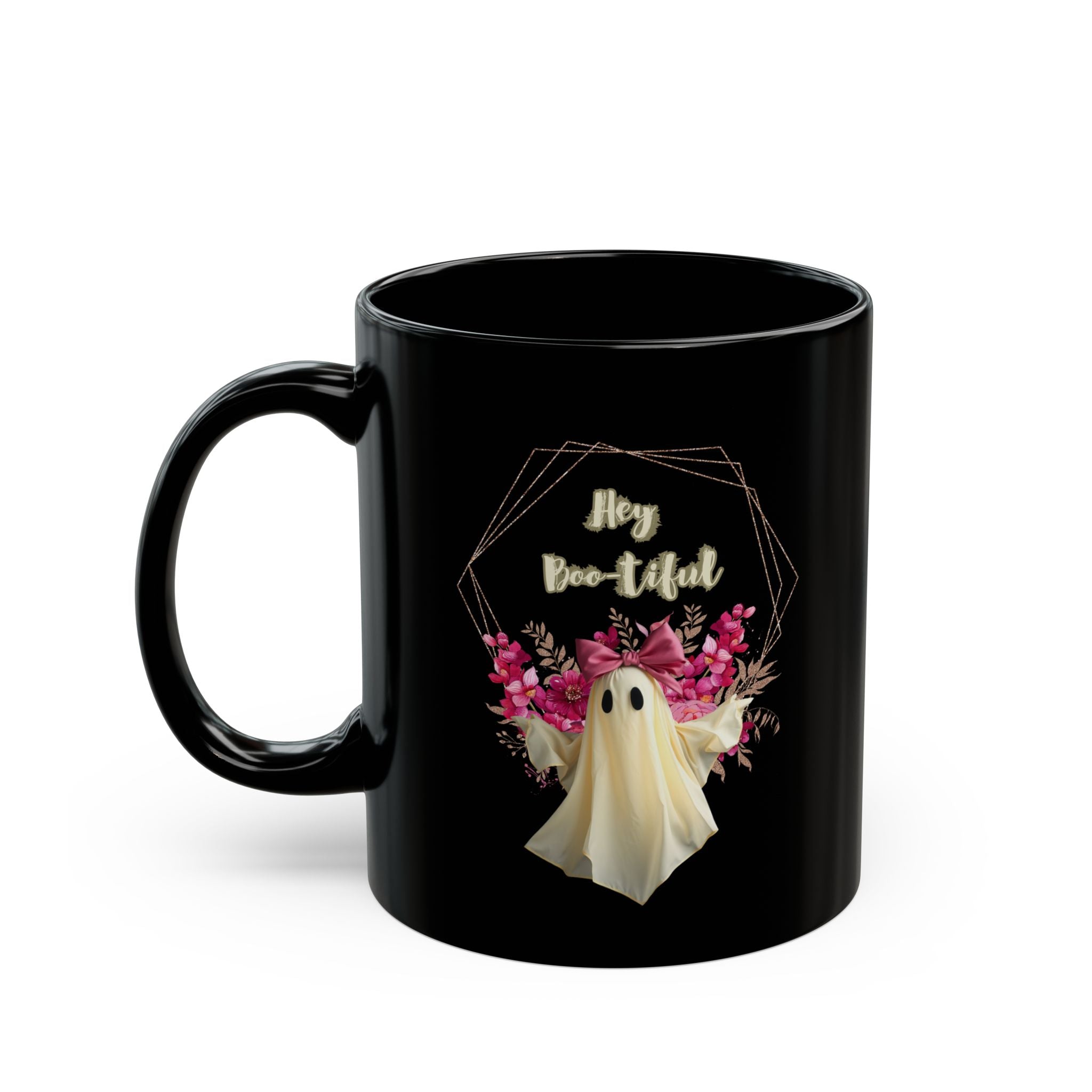 Ghostly Wedding Mug – Spooky Decor for Halloween, Bridal Showers, and Weddings, Funny Gift for Ghost Lovers, Hey Boo-tiful Coffee Cup