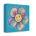 Canvas Print - Psychedelic Flower with Tye-Dye Petals and Winky Face
