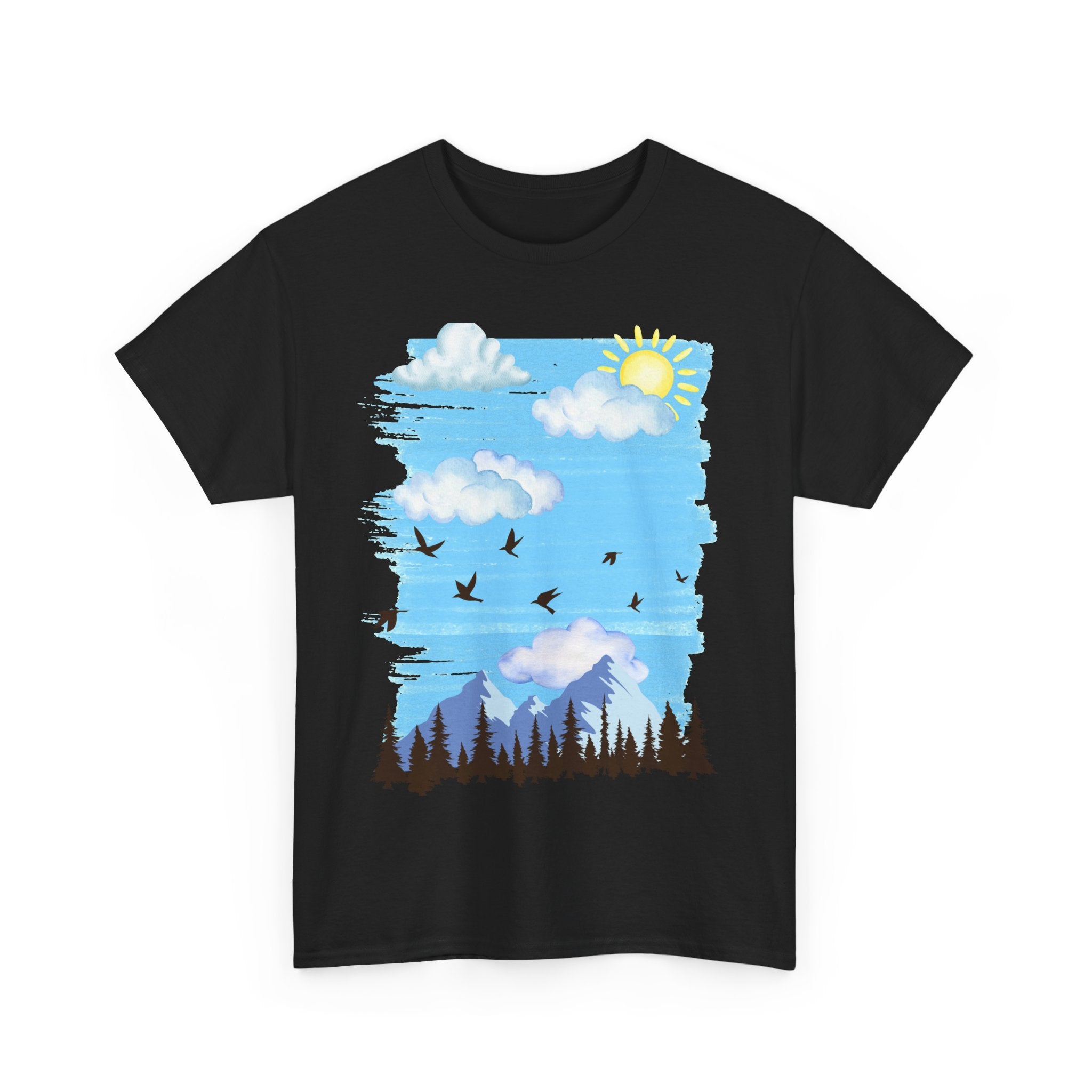 Sunny Sky Nature Tee, Comfortable T-Shirt for Outdoor Lovers, Unisex Tee for Hiking, Gifts for Nature Enthusiasts, Casual Wear, Summer Style