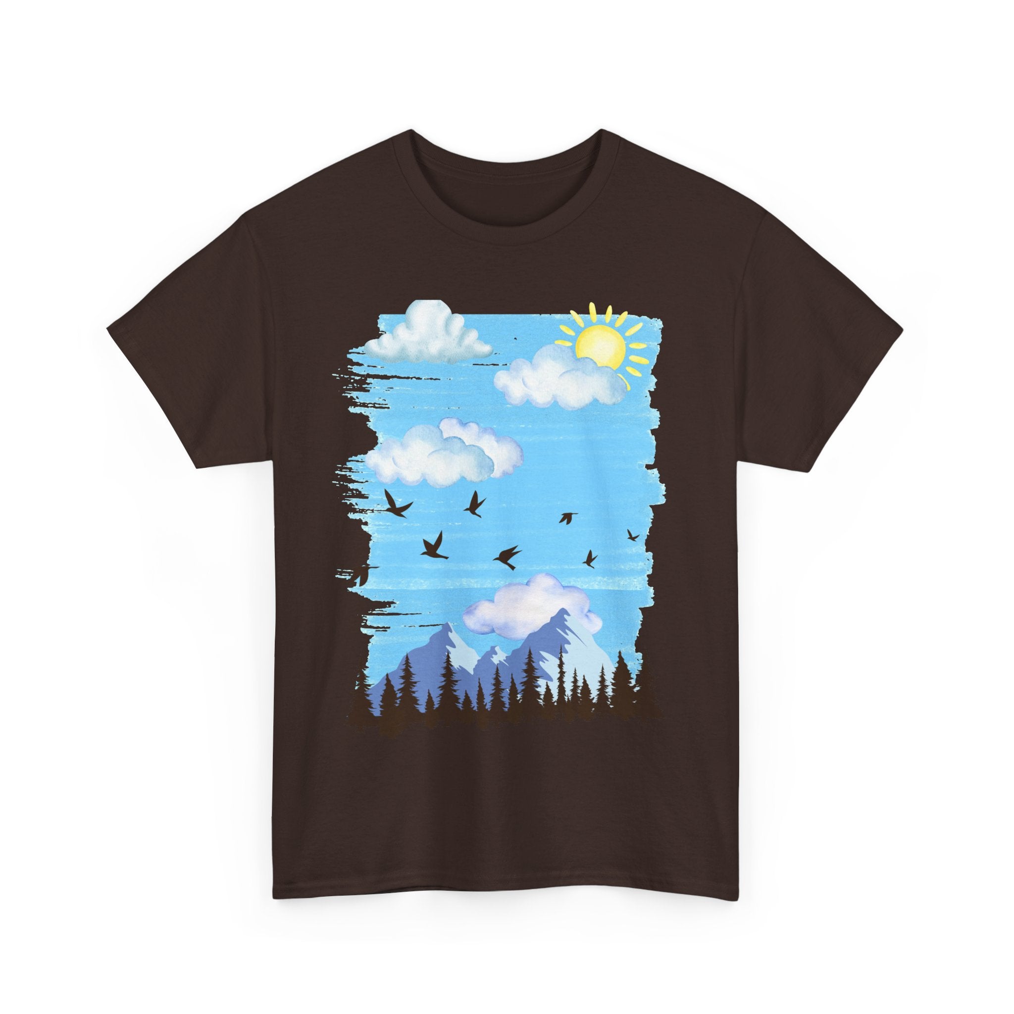 Sunny Sky Nature Tee, Comfortable T-Shirt for Outdoor Lovers, Unisex Tee for Hiking, Gifts for Nature Enthusiasts, Casual Wear, Summer Style