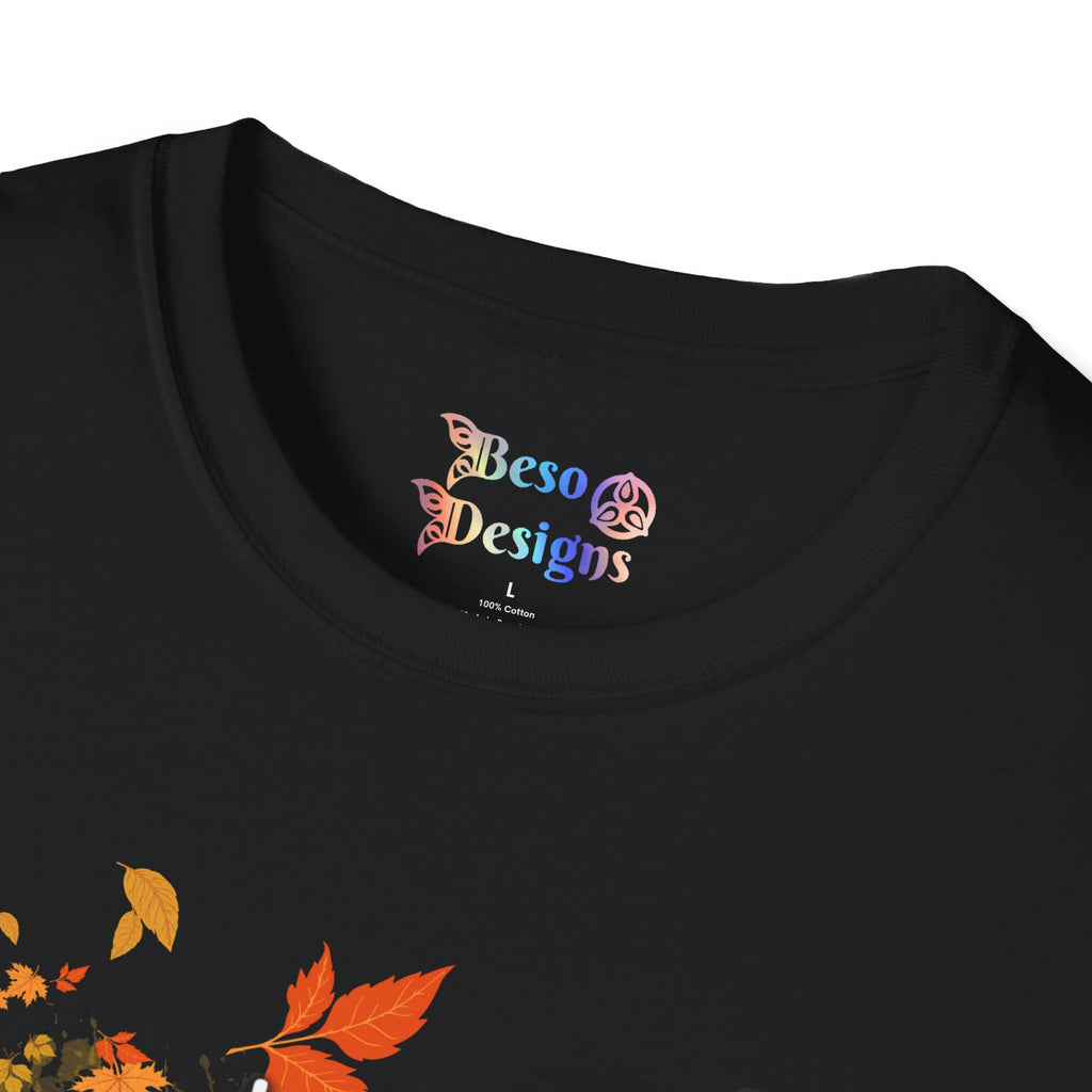Autumn Vibes Unisex Softstyle T-Shirt, Fall Shirt, Pumpkin Tee, Seasonal Apparel, Comfortable Casual Wear, Perfect for Autumn Celebrations