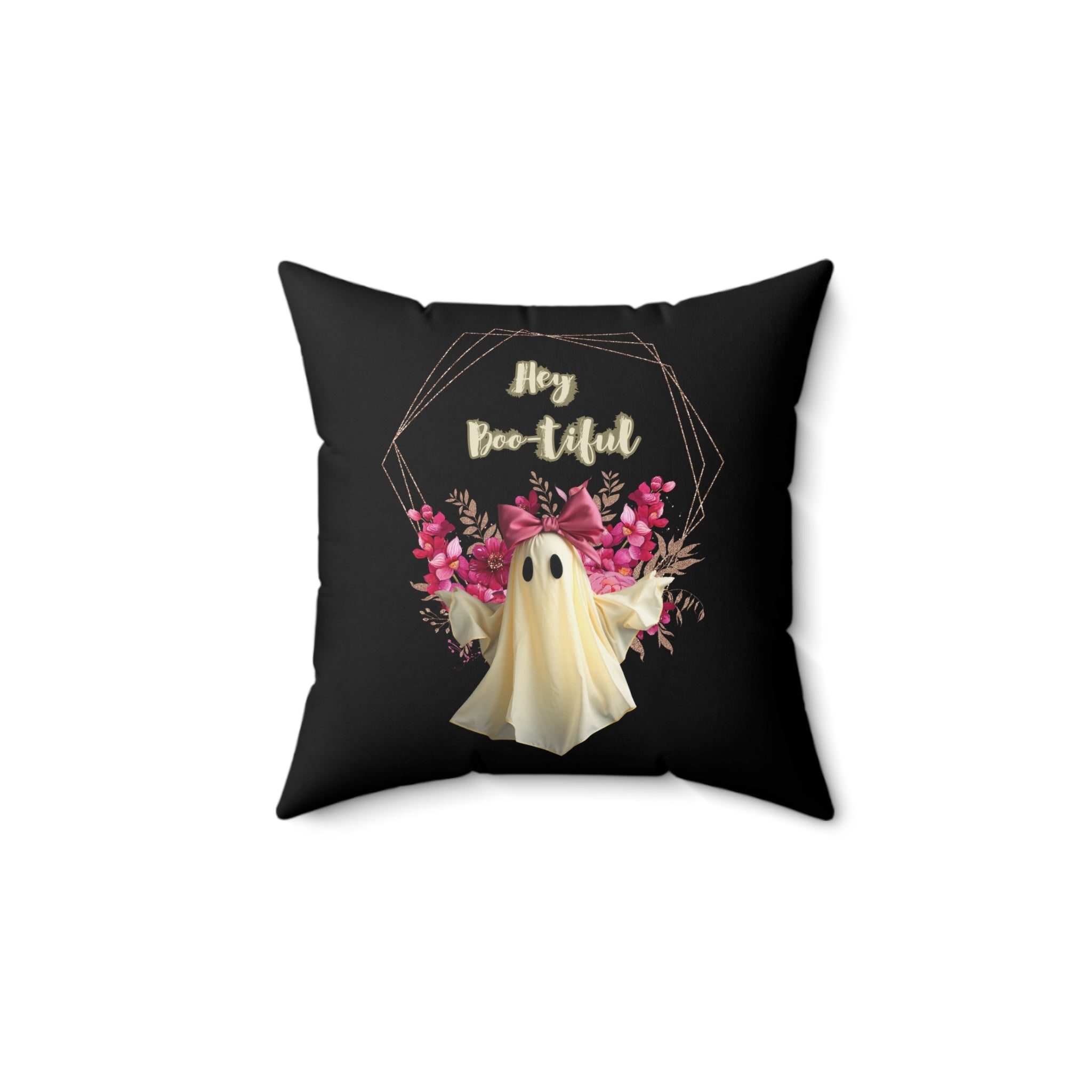 Hey Boo-tiful Halloween Pillow, Decorative Cushion, Ghost Home Decor, Spooky Pillow, Fall Decoration, Halloween Gift