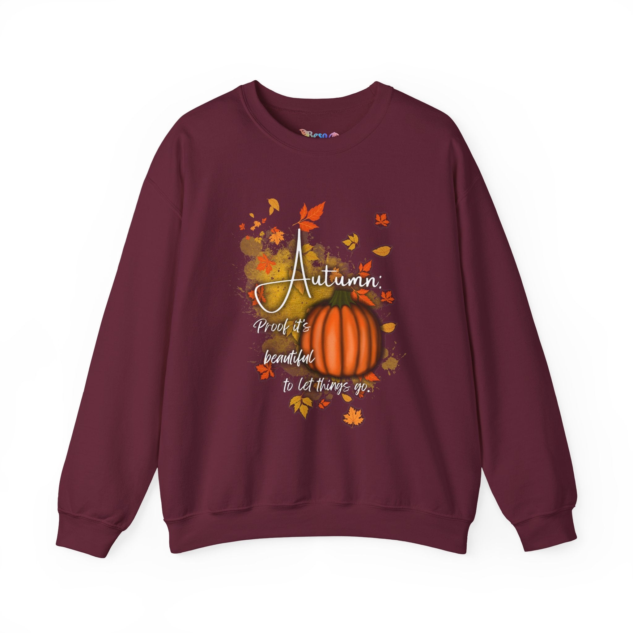 Autumn Vibes Crewneck Sweatshirt - Fall Fashion, Pumpkin Sweatshirt, Cozy Sweater for Thanksgiving, Seasonal Apparel, Autumn Gift