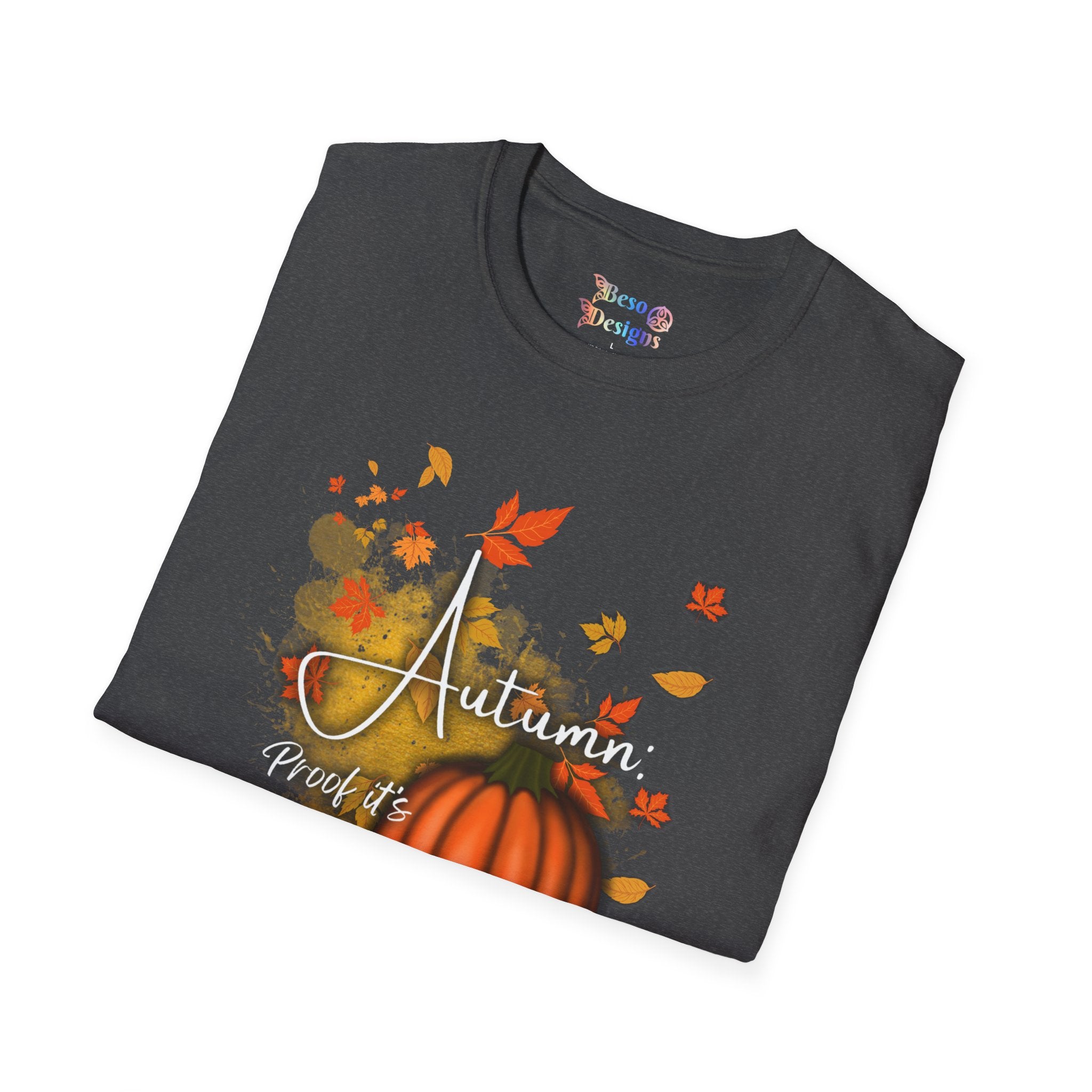 Autumn Vibes Unisex Softstyle T-Shirt, Fall Shirt, Pumpkin Tee, Seasonal Apparel, Comfortable Casual Wear, Perfect for Autumn Celebrations