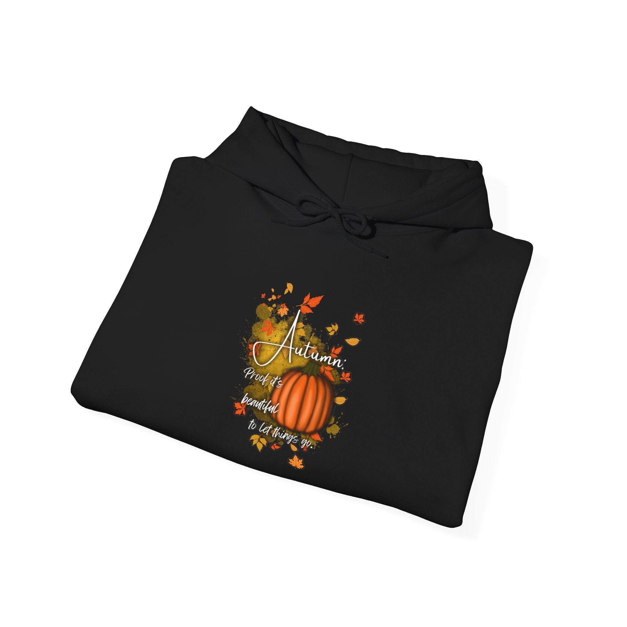 Autumn Pumpkin Sweatshirt - Cozy Fall Hoodie, Unisex Hooded Sweatshirt, Perfect for Halloween, Thanksgiving, Gift for Him and Her