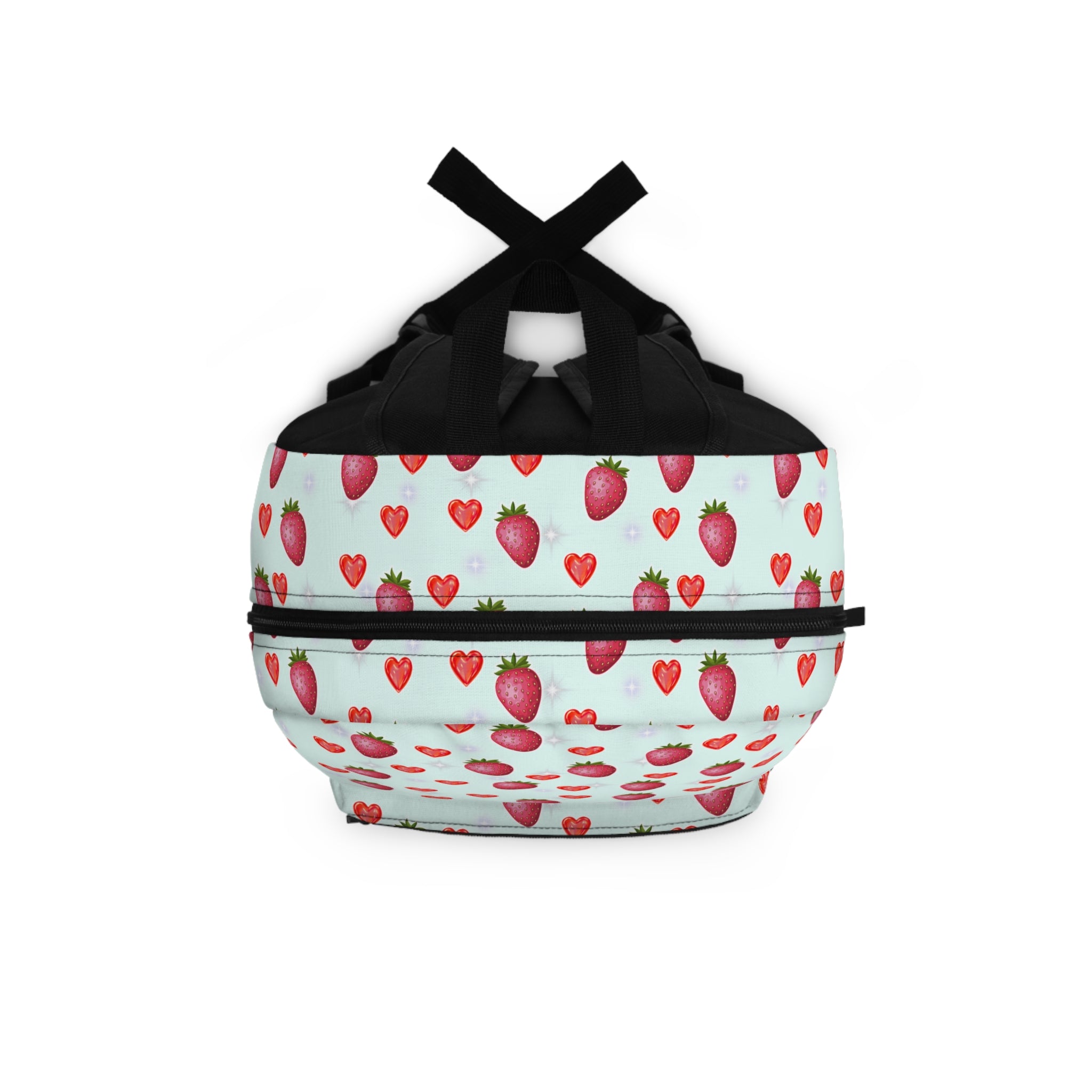 Strawberry Heart Backpack - Cute School Bag, Gift for Kids, Trendy Accessories, Strawberry Lover Gift, Back to School Essentials