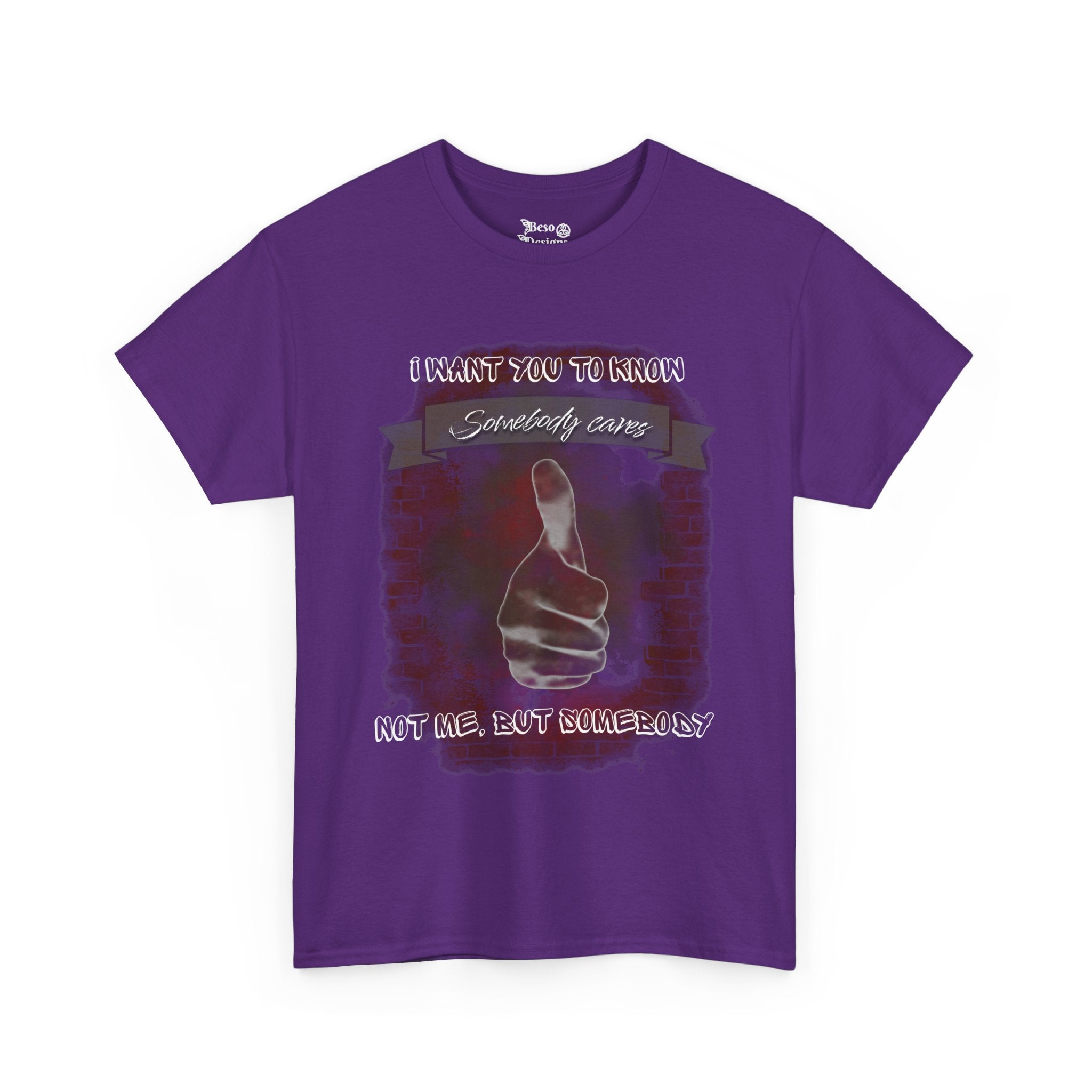 Thumbs Up Somebody Cares Humor Tee