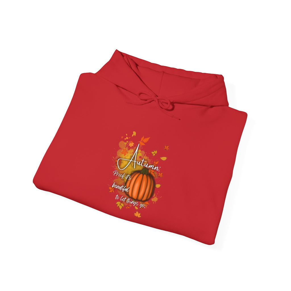 Autumn Pumpkin Sweatshirt - Cozy Fall Hoodie, Unisex Hooded Sweatshirt, Perfect for Halloween, Thanksgiving, Gift for Him and Her