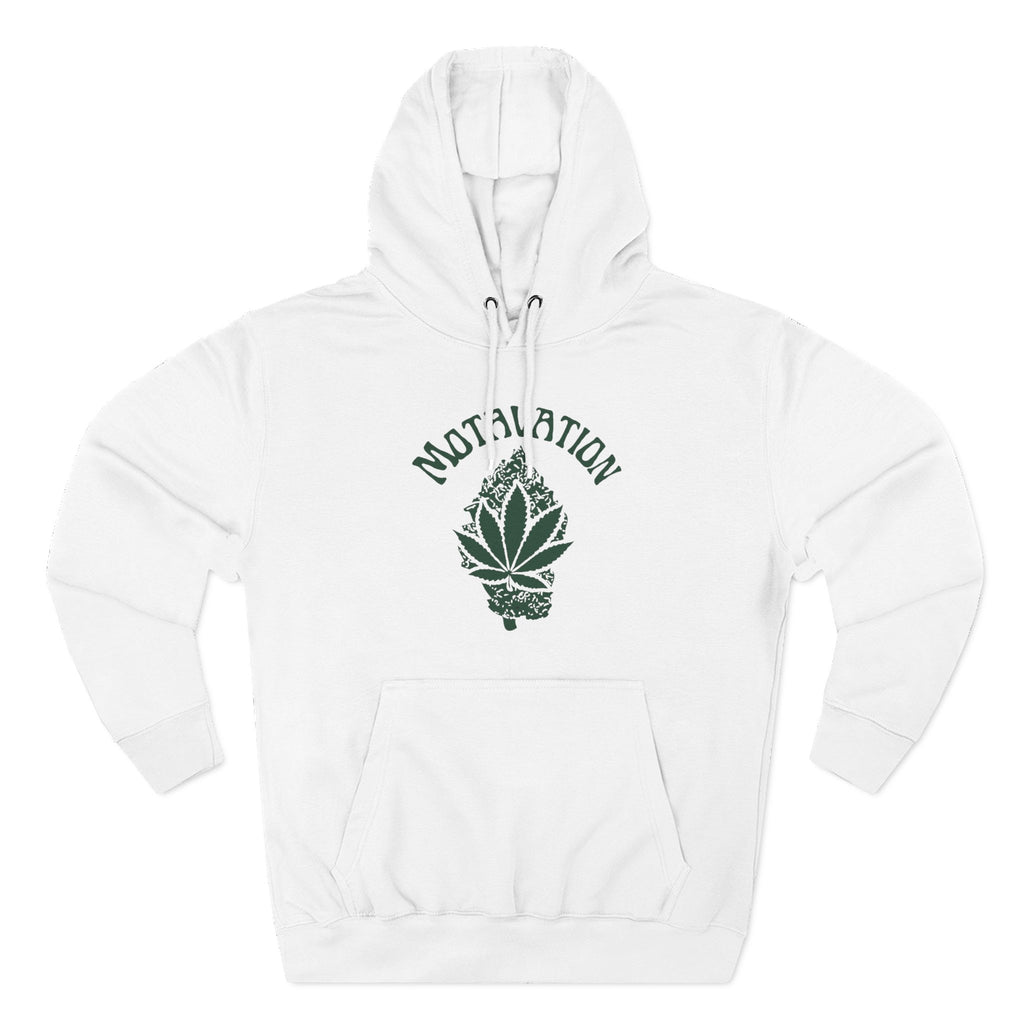 Fleece Hoodie - Motavation Marijuana Leaf & Bud Design