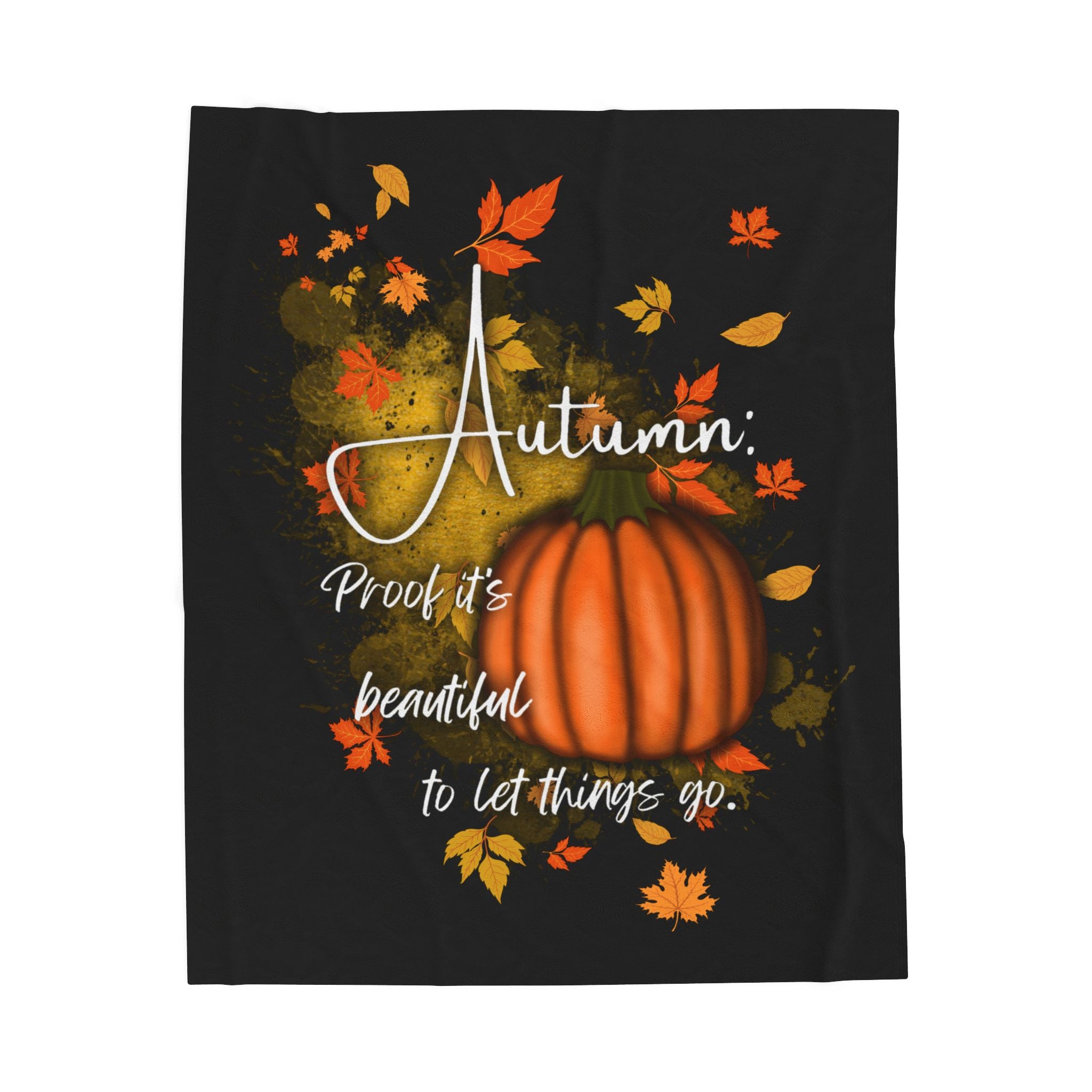 Autumn-Inspired Velveteen Plush Blanket - Cozy Fall Decor, Perfect for Thanksgiving, Gift for Nature Lovers, Home Comfort
