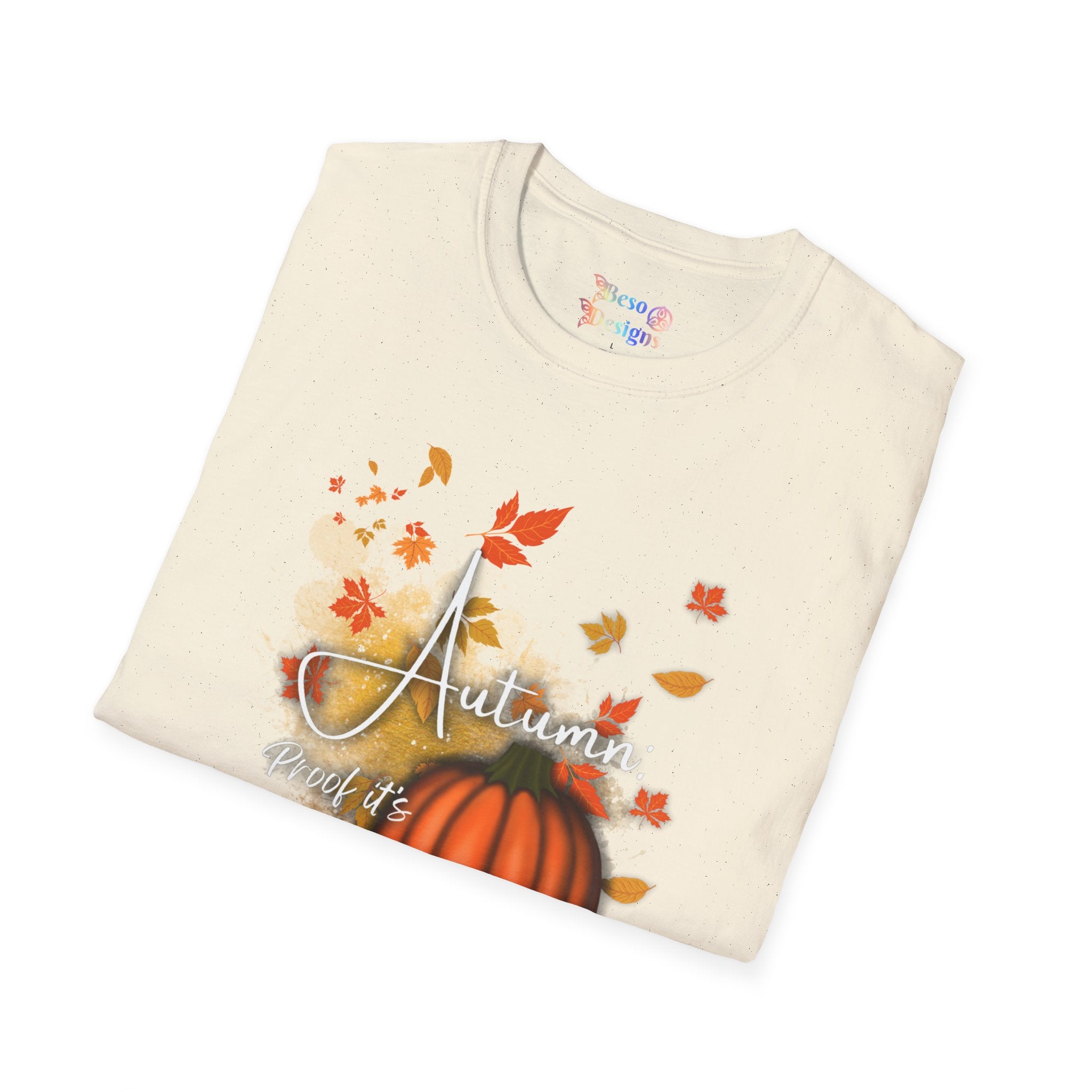 Autumn Vibes Unisex Softstyle T-Shirt, Fall Shirt, Pumpkin Tee, Seasonal Apparel, Comfortable Casual Wear, Perfect for Autumn Celebrations