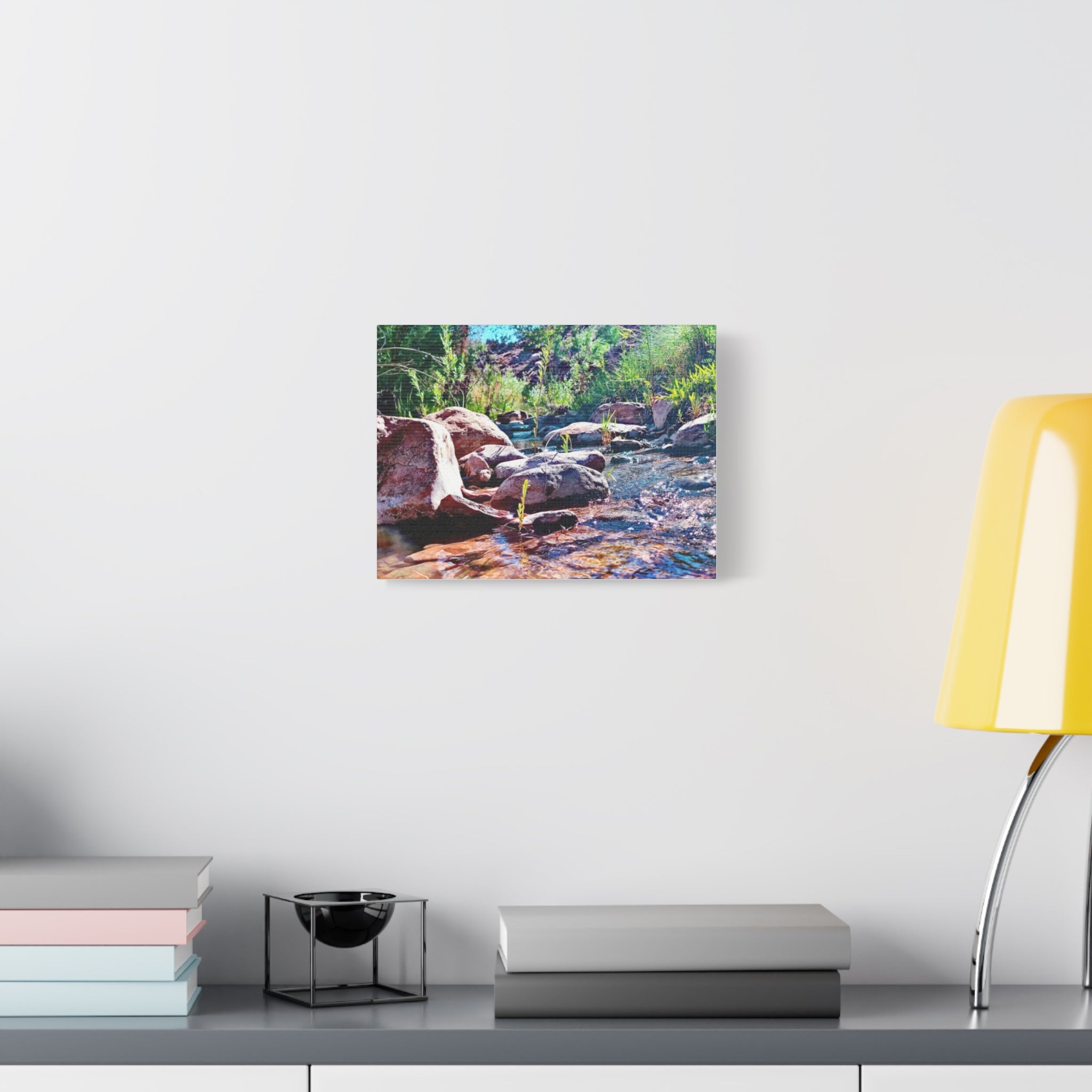 White Water Stream Art Canvas