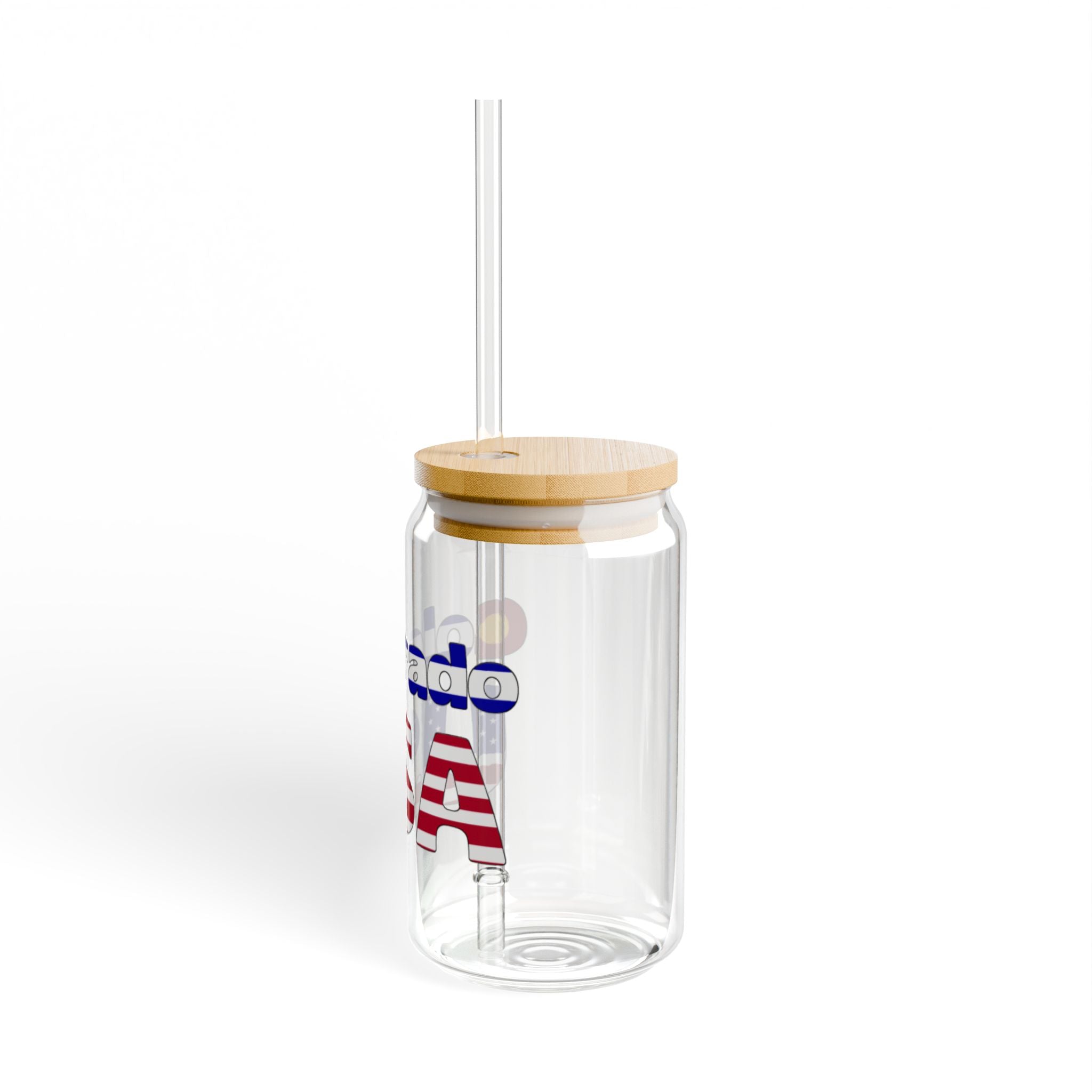 Patriotic Sipper Glass, 16oz | Colorado USA Theme, Perfect for Outdoors, Parties, Summer Celebrations, BBQs, Gifts
