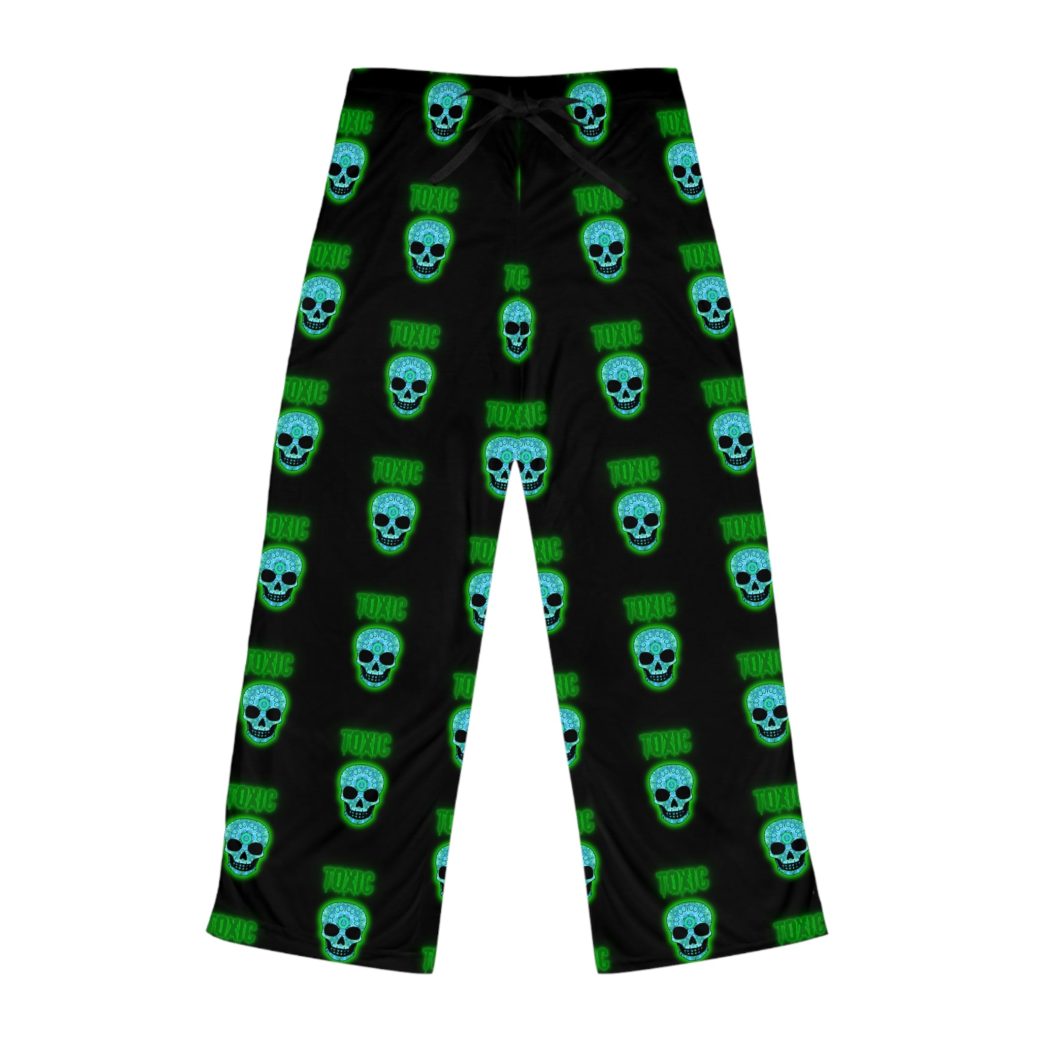 Halloween Skull Women's Pajama Pants, Cute Lounge Wear, Spooky Sleep Pants, Gift for Her, Cozy Nightwear