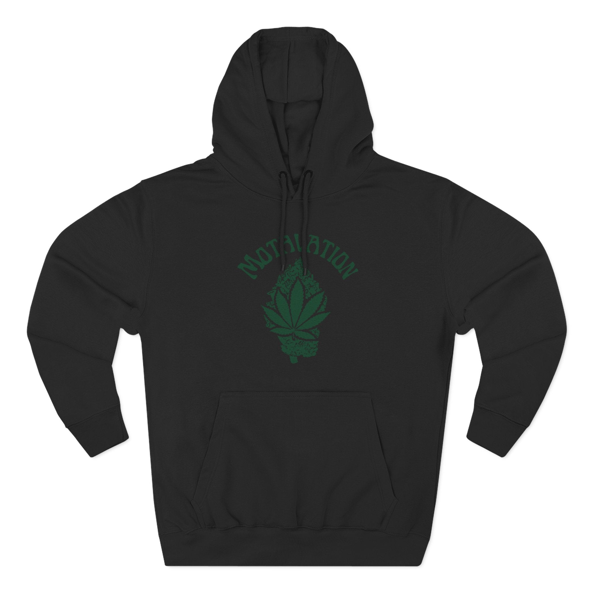 Fleece Hoodie - Motavation Marijuana Leaf & Bud Design
