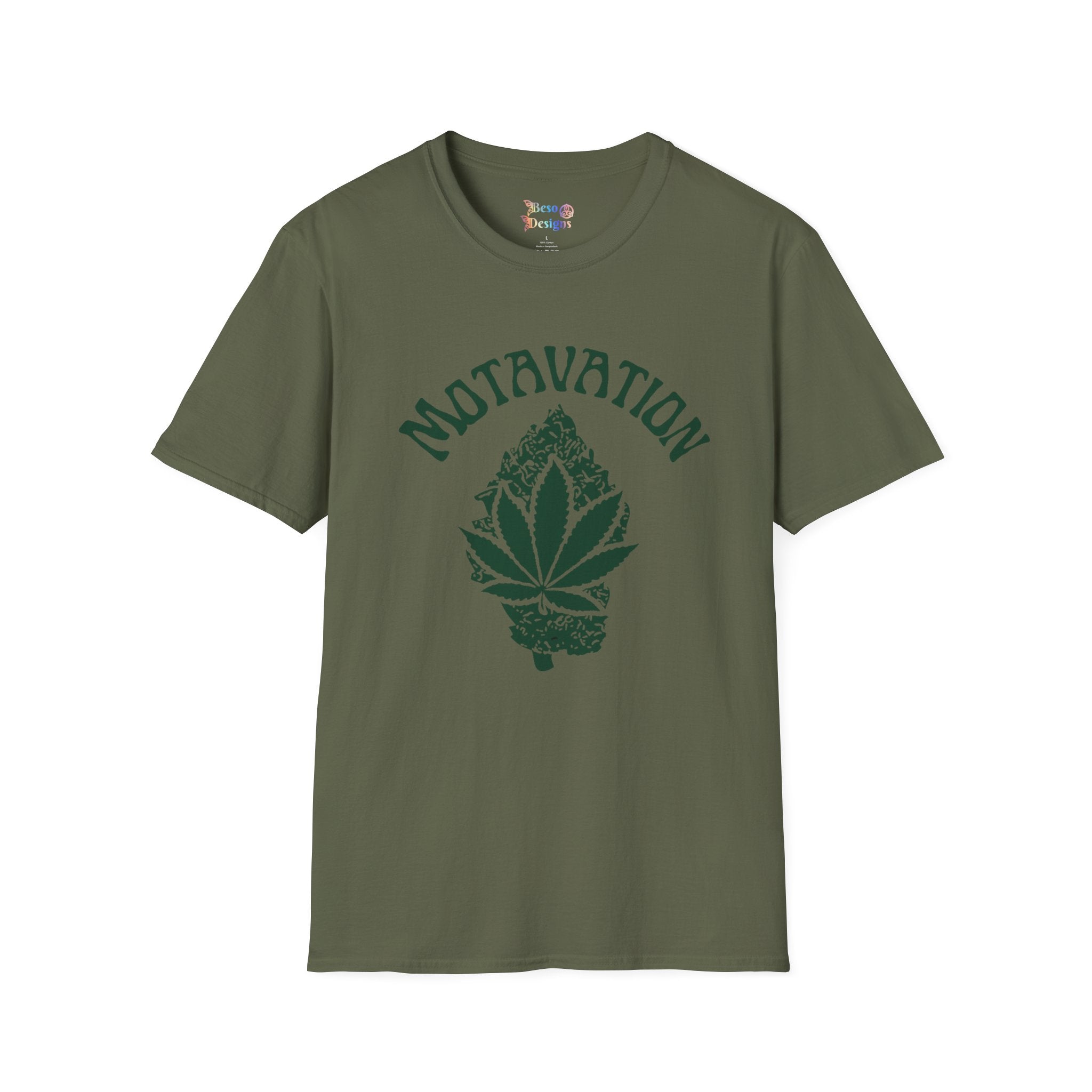 Marijuana Leaf and Bud Unisex T-Shirt - Motavation Design