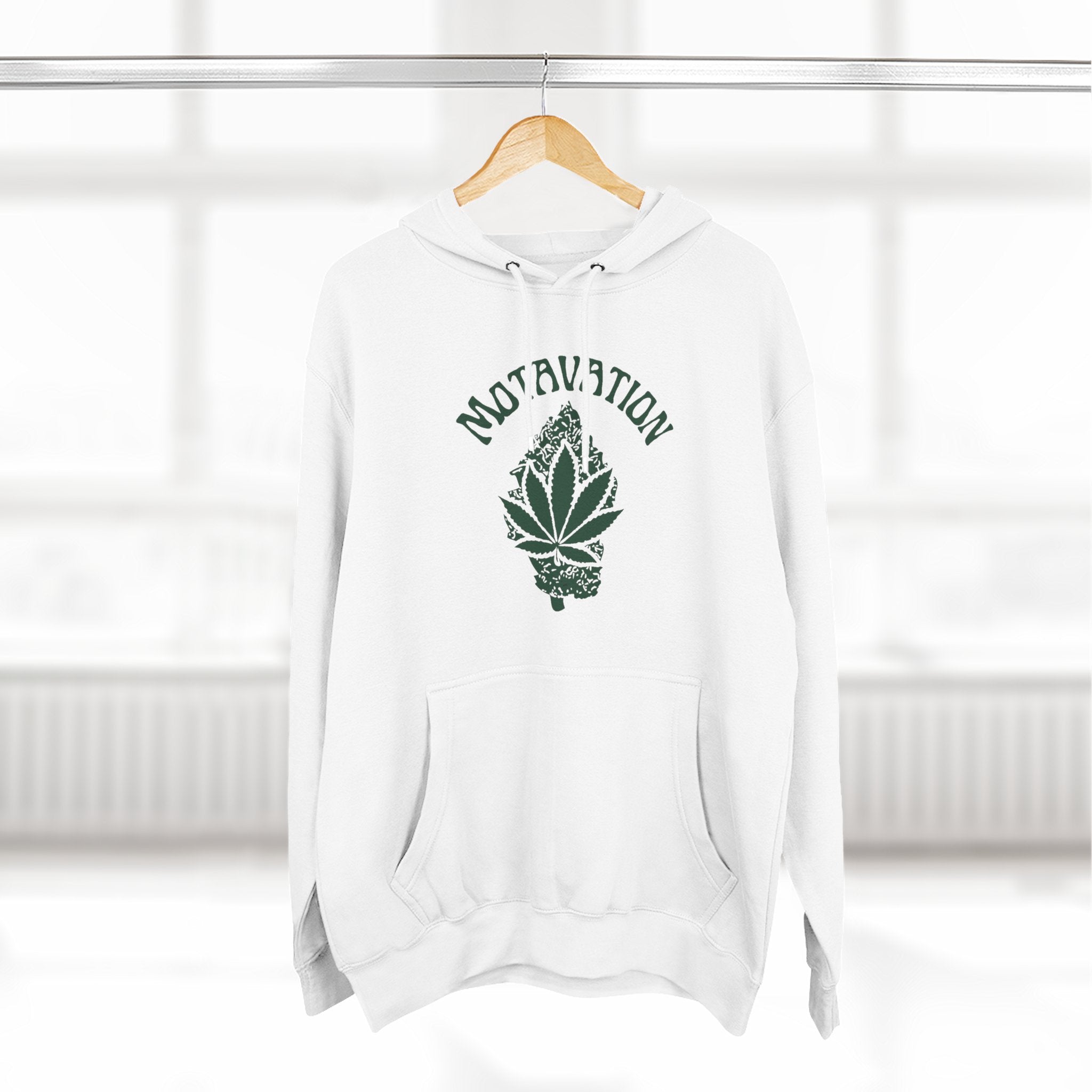 Fleece Hoodie - Motavation Marijuana Leaf & Bud Design