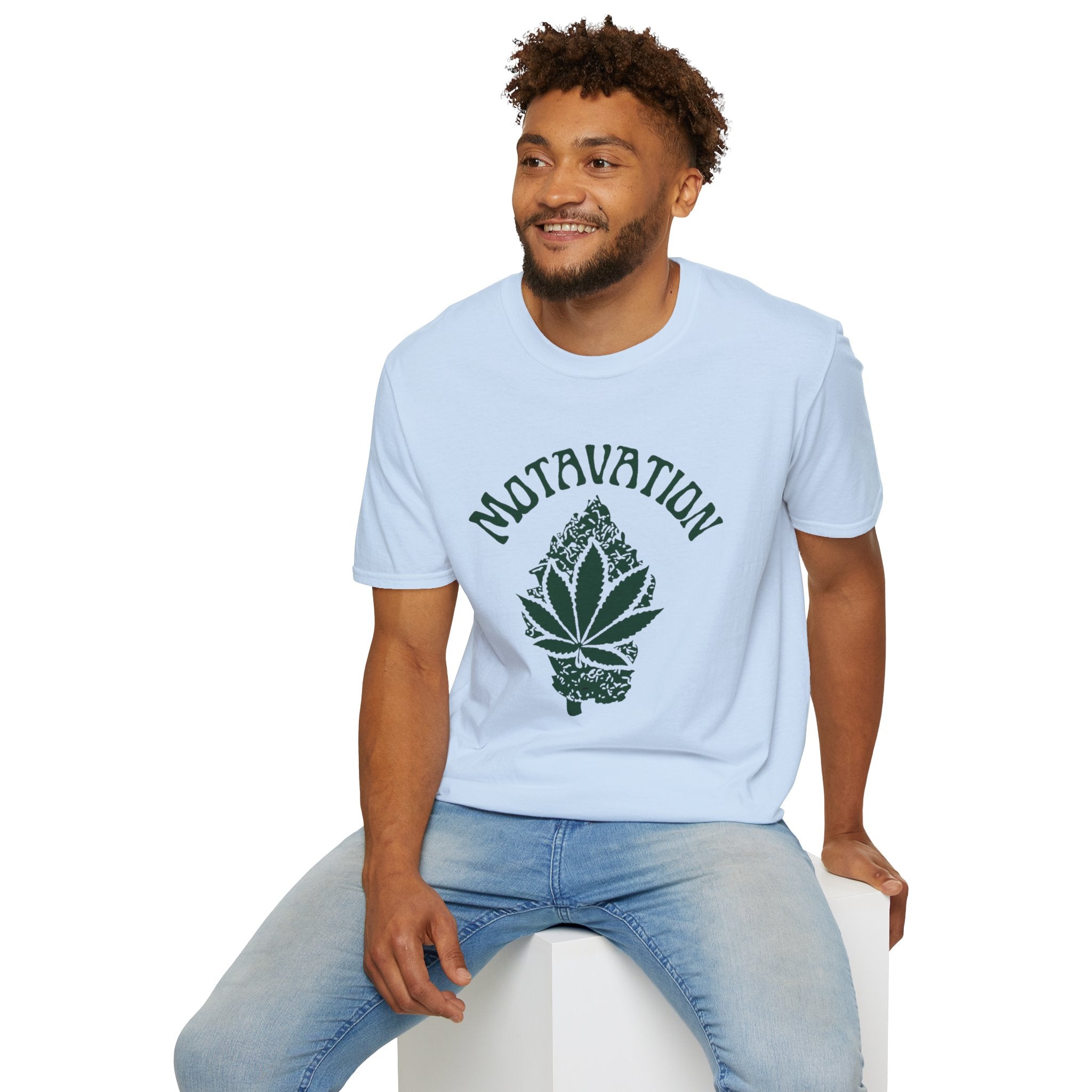 Marijuana Leaf and Bud Unisex T-Shirt - Motavation Design