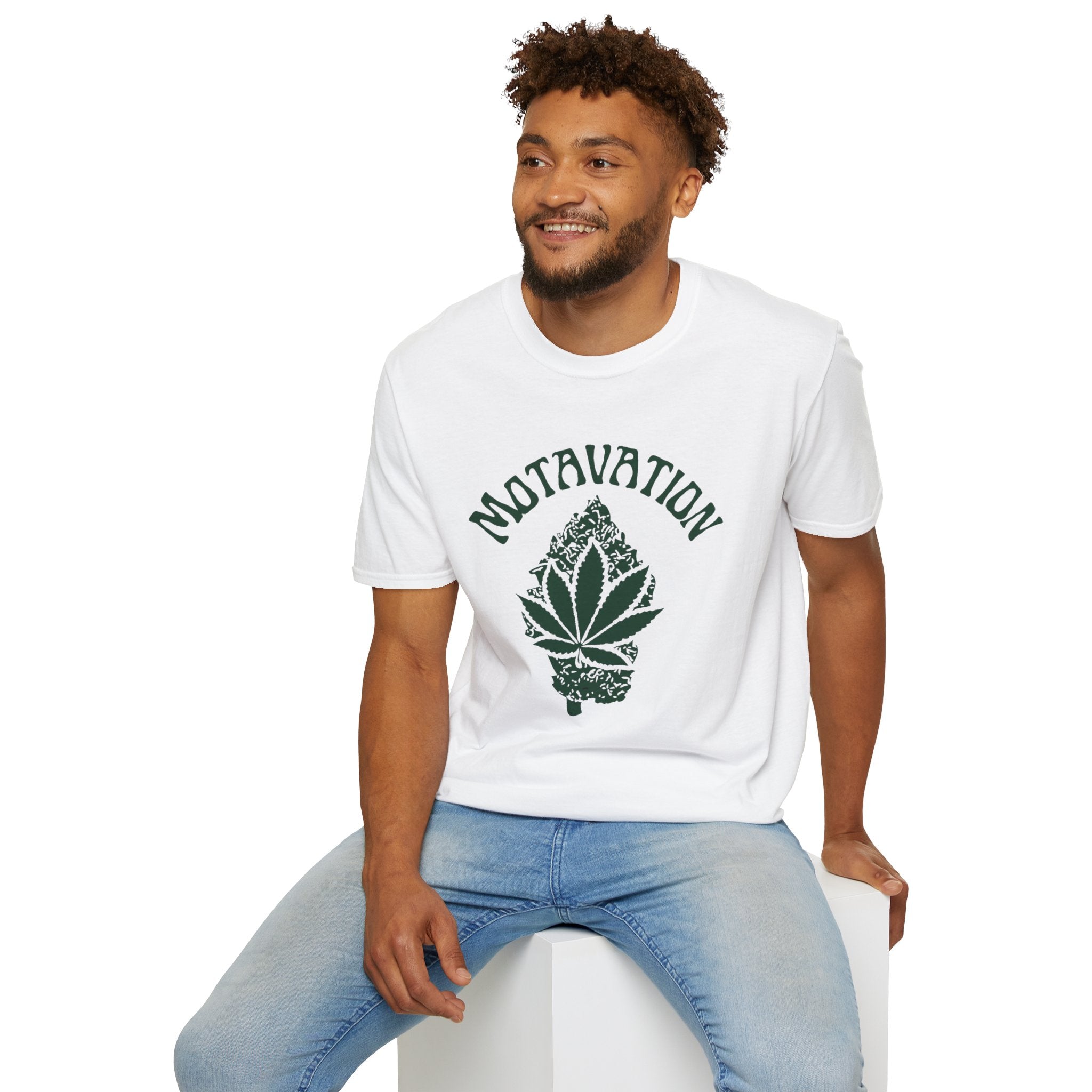 Marijuana Leaf and Bud Unisex T-Shirt - Motavation Design