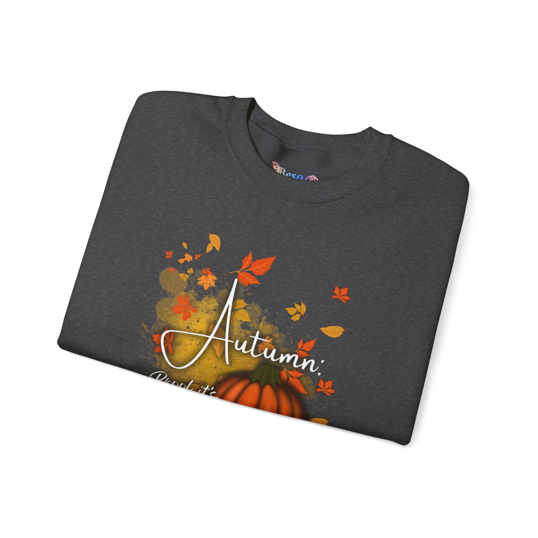 Autumn Vibes Crewneck Sweatshirt - Fall Fashion, Pumpkin Sweatshirt, Cozy Sweater for Thanksgiving, Seasonal Apparel, Autumn Gift