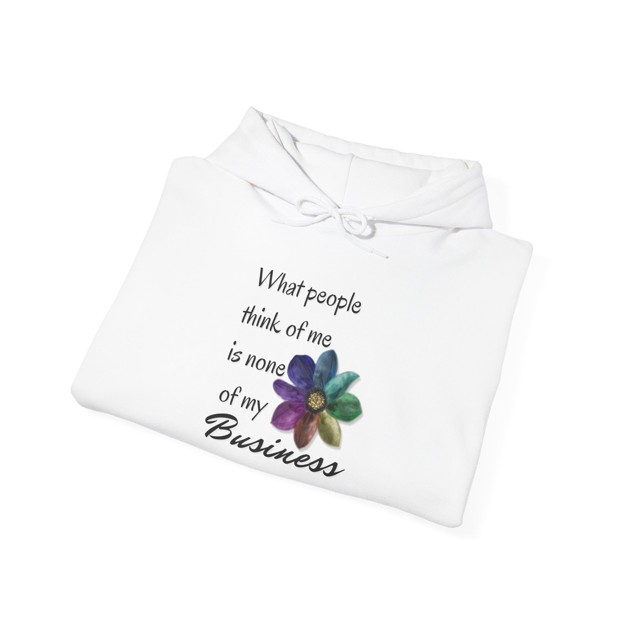 Hooded Sweatshirt - Rainbow Flower Design - Unisex Heavy Blend™