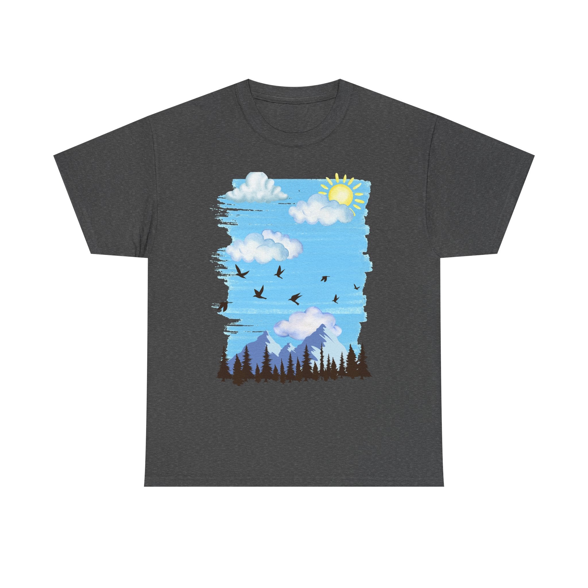Sunny Sky Nature Tee, Comfortable T-Shirt for Outdoor Lovers, Unisex Tee for Hiking, Gifts for Nature Enthusiasts, Casual Wear, Summer Style
