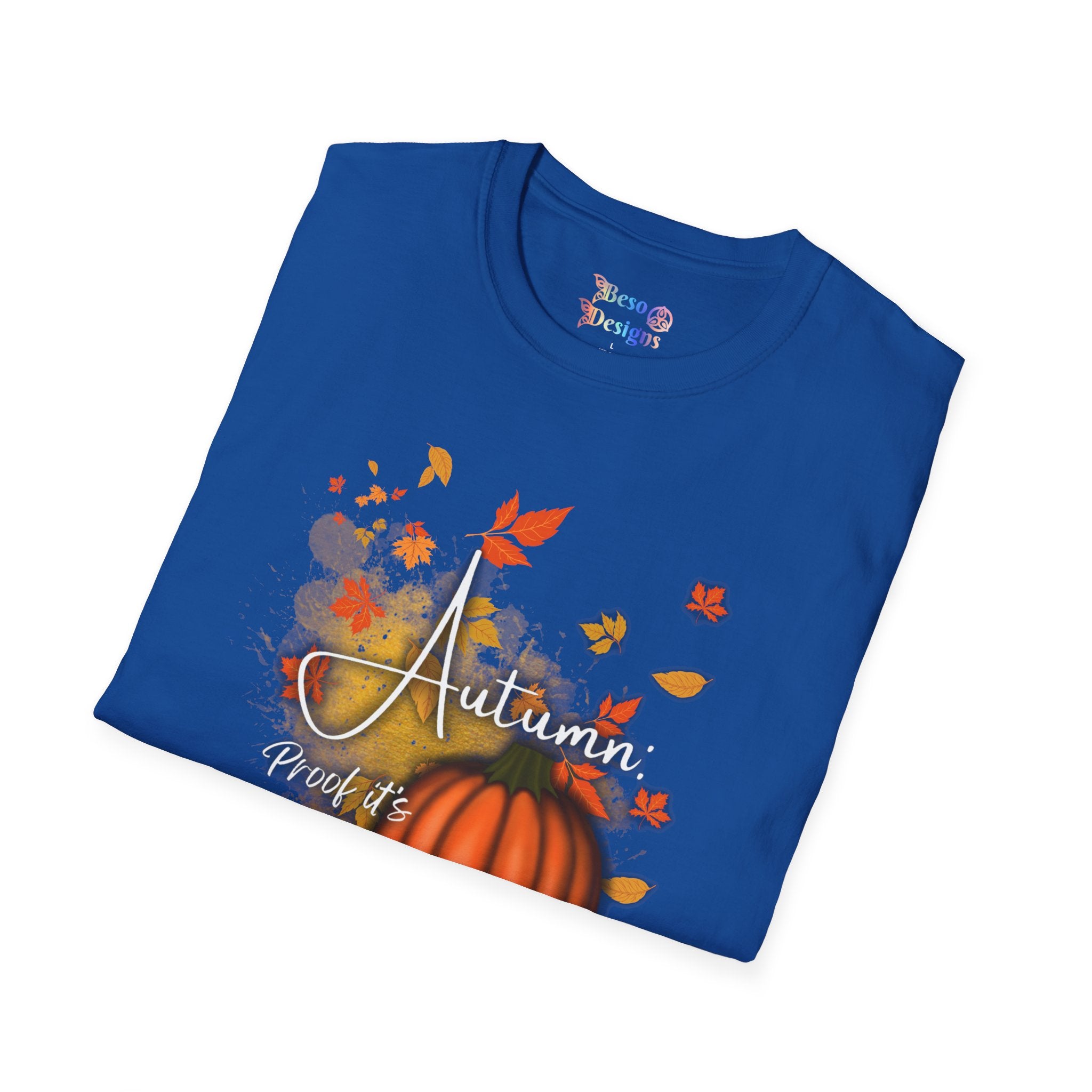 Autumn Vibes Unisex Softstyle T-Shirt, Fall Shirt, Pumpkin Tee, Seasonal Apparel, Comfortable Casual Wear, Perfect for Autumn Celebrations