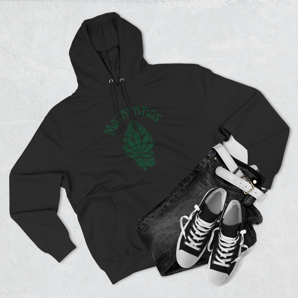 Fleece Hoodie - Motavation Marijuana Leaf & Bud Design