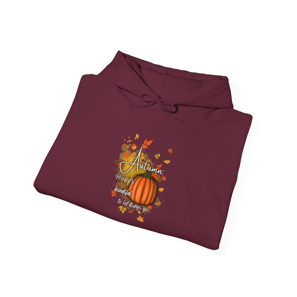 Autumn Pumpkin Sweatshirt - Cozy Fall Hoodie, Unisex Hooded Sweatshirt, Perfect for Halloween, Thanksgiving, Gift for Him and Her