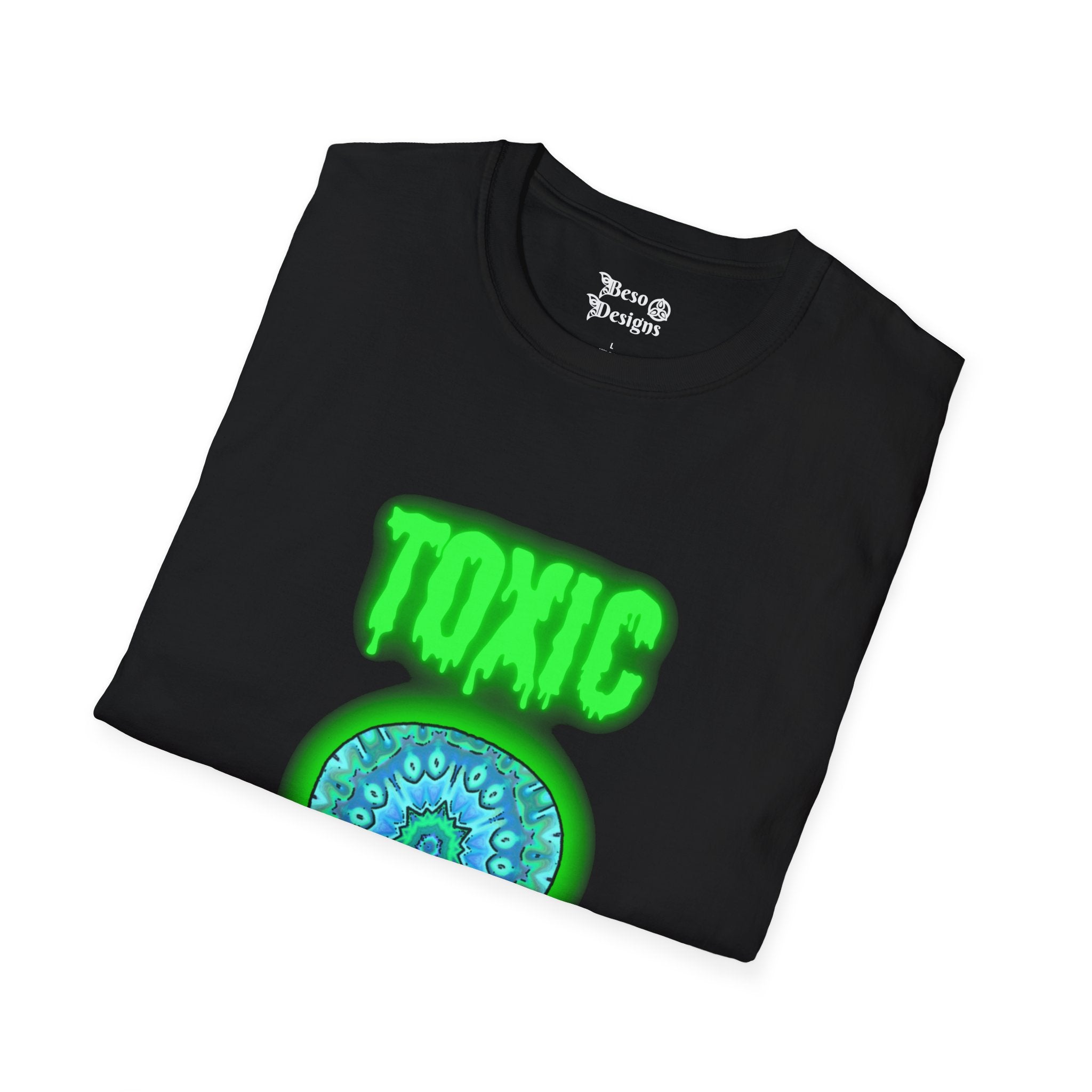 Toxic Skull Graphic Tee, Unisex Softstyle T-Shirt, Halloween Apparel, Edgy Streetwear, Gift for Him or Her