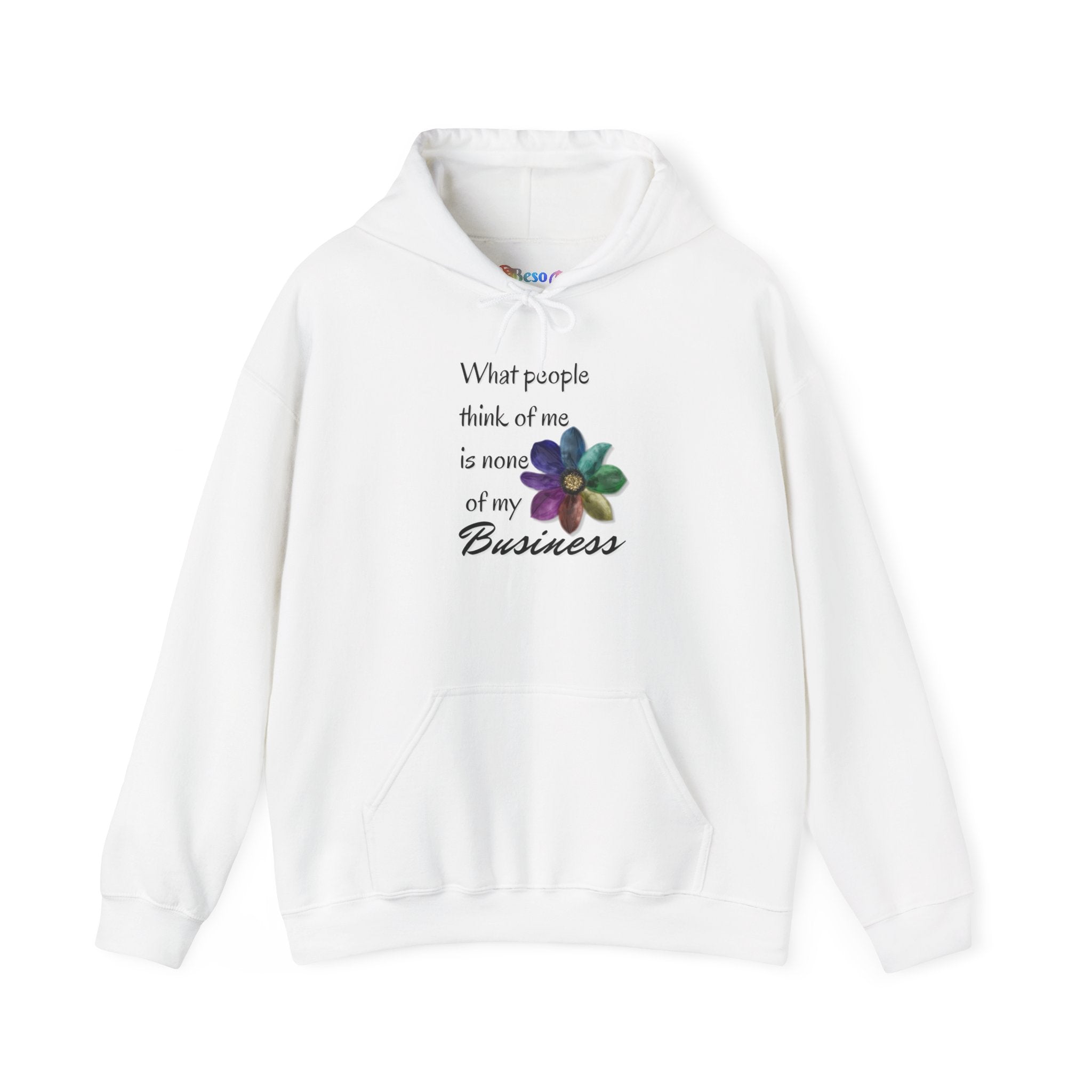 Hooded Sweatshirt - Rainbow Flower Design - Unisex Heavy Blend™