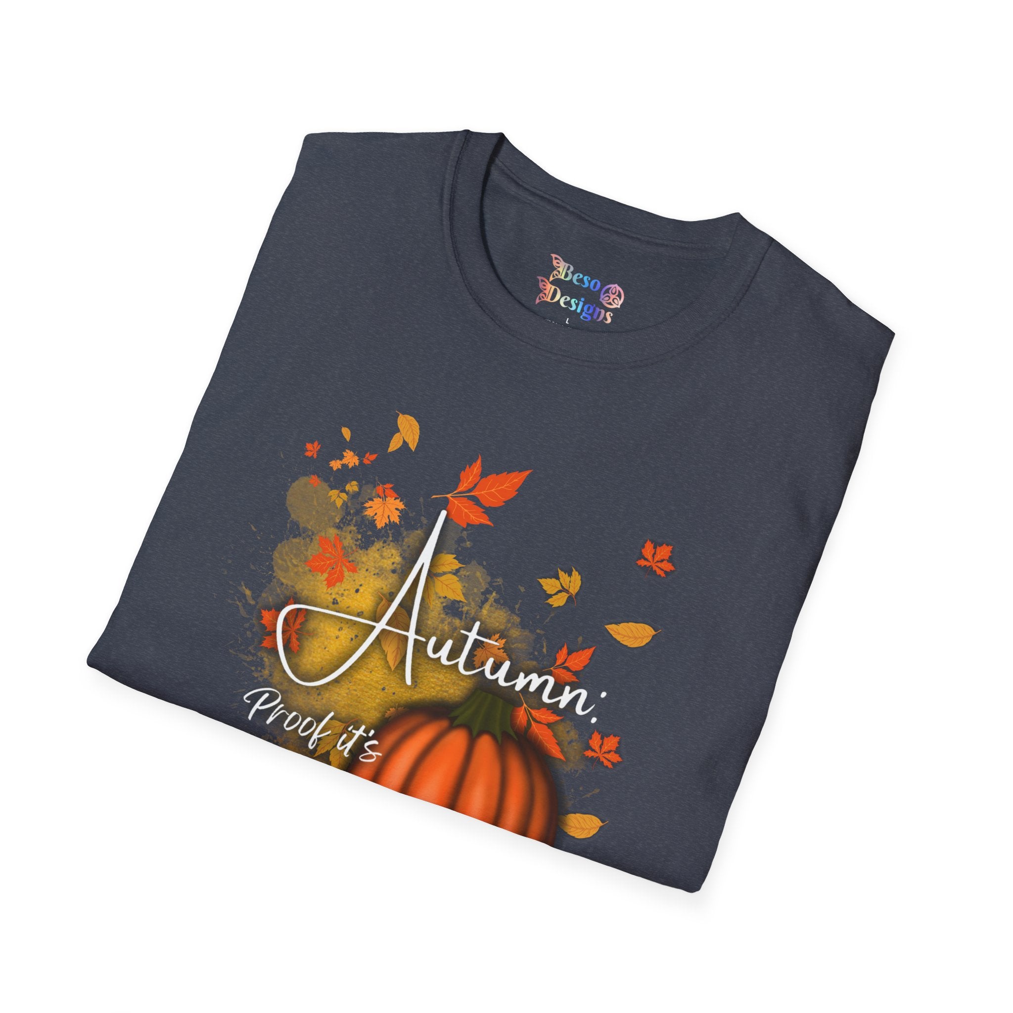 Autumn Vibes Unisex Softstyle T-Shirt, Fall Shirt, Pumpkin Tee, Seasonal Apparel, Comfortable Casual Wear, Perfect for Autumn Celebrations