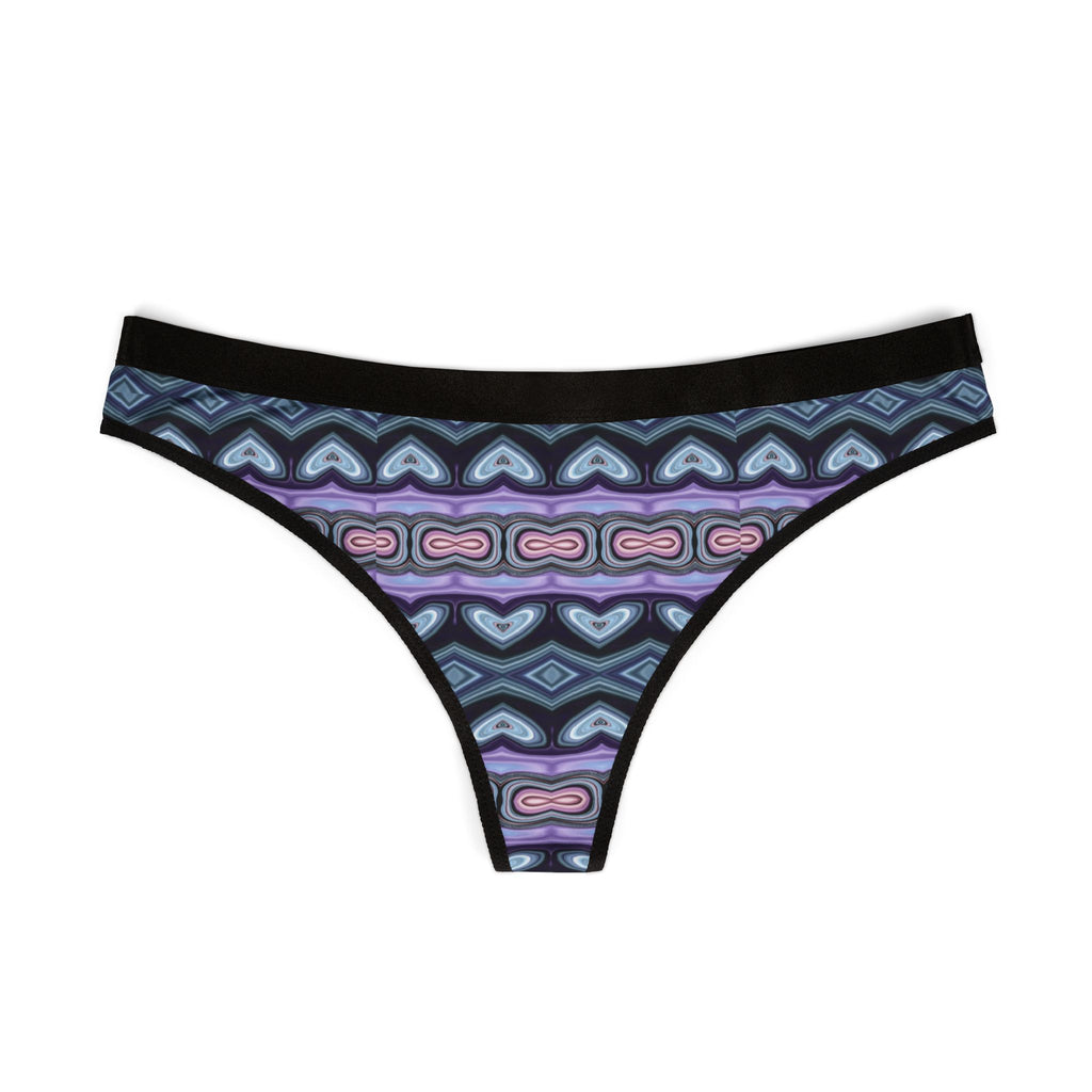 Colorful Heart Pattern Women's Thongs, AOP Panties, Cute Underwear, Lingerie Gift, Valentine's Day Intimates, Comfortable Everyday Wear