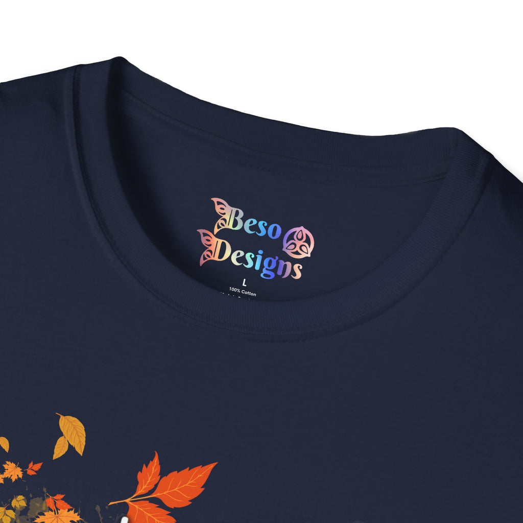 Autumn Vibes Unisex Softstyle T-Shirt, Fall Shirt, Pumpkin Tee, Seasonal Apparel, Comfortable Casual Wear, Perfect for Autumn Celebrations
