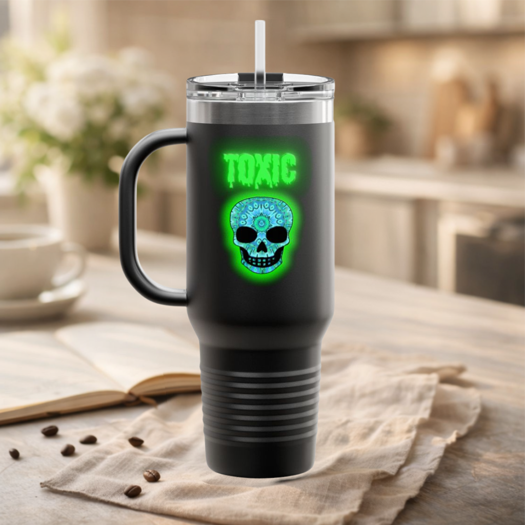 40 oz Insulated Travel Mug – Stainless Steel Vacuum Tumbler with Handle | Large Coffee & Water Cup