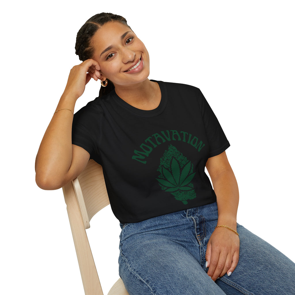 Marijuana Leaf and Bud Unisex T-Shirt - Motavation Design