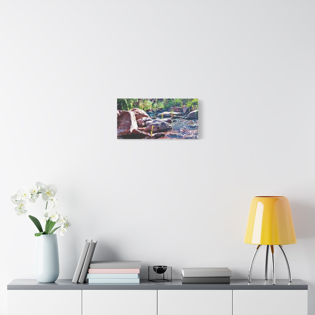 White Water Stream Art Canvas