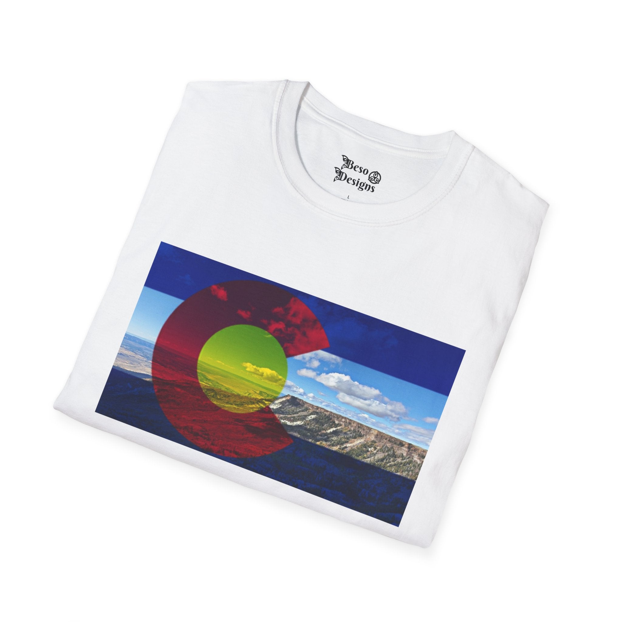 The Grand Mesa Colorado Unisex Softstyle T-Shirt, Outdoor Adventure Tee, Gift for Travelers, Nature Lover Apparel, Relaxed Fit Shirt