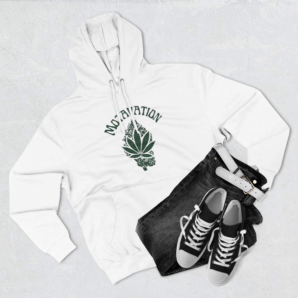 Fleece Hoodie - Motavation Marijuana Leaf & Bud Design